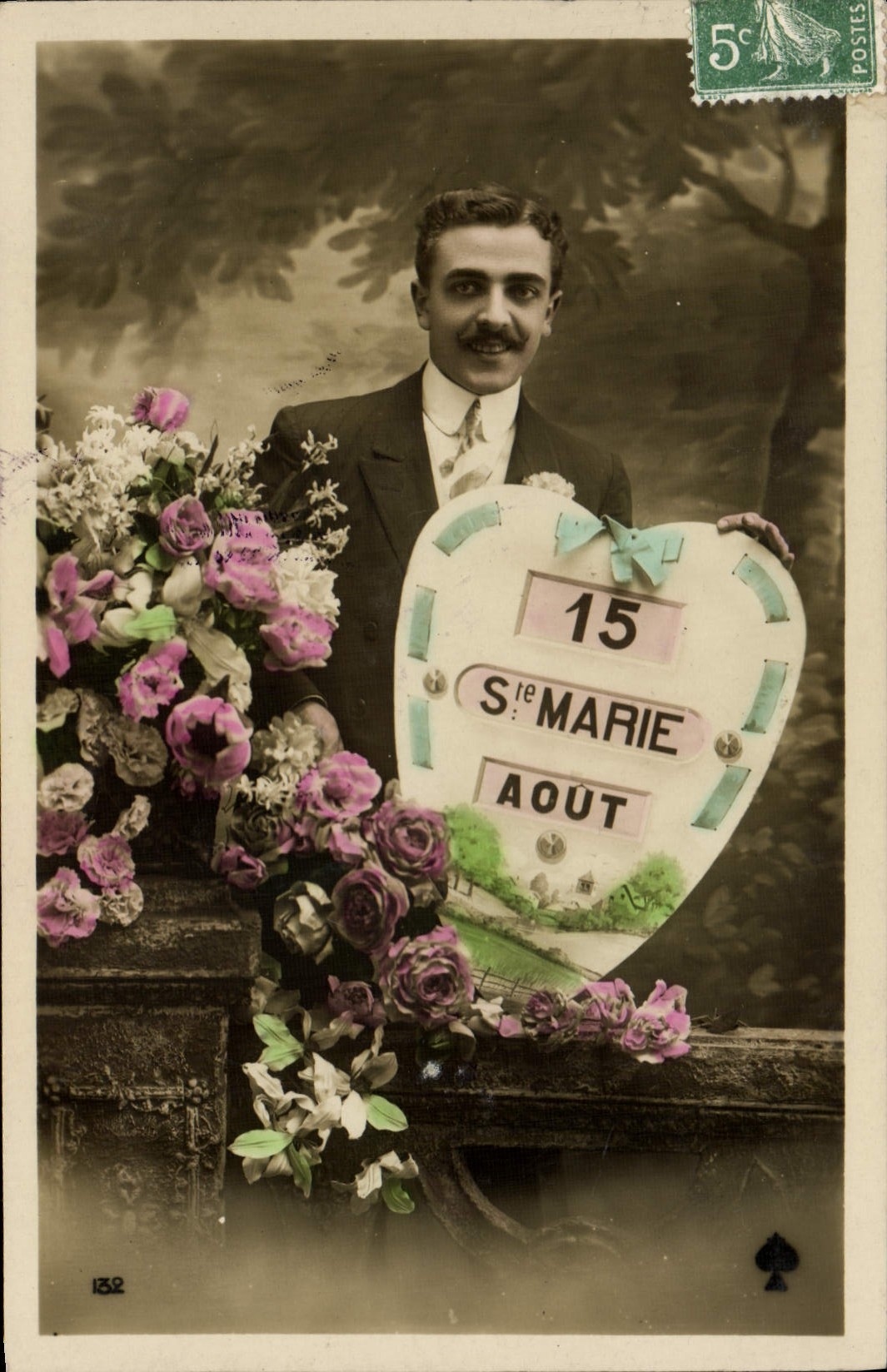 VINTAGE POSTCARD First name co. Marie