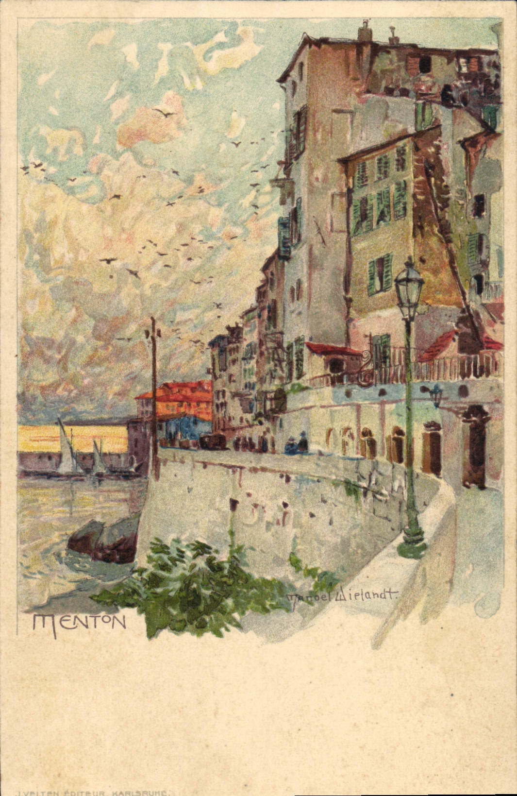 CPA Illustrateur Menton 