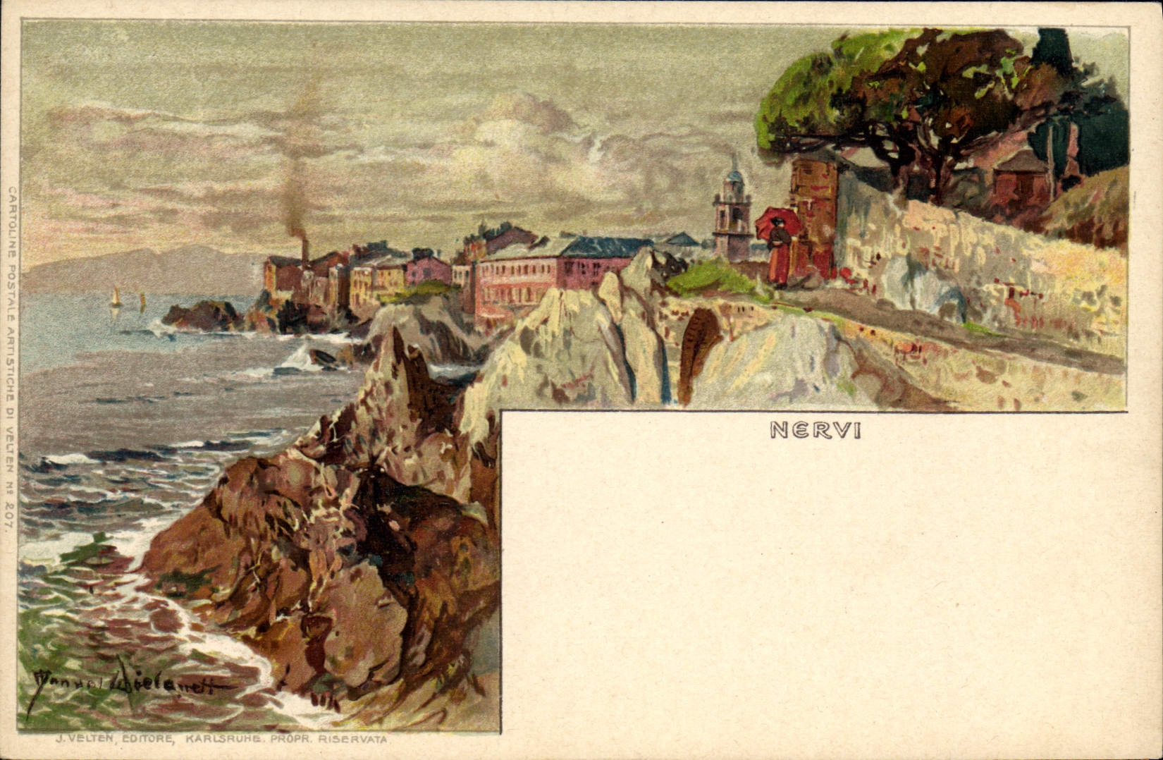 CPA Illustrateur Nervi