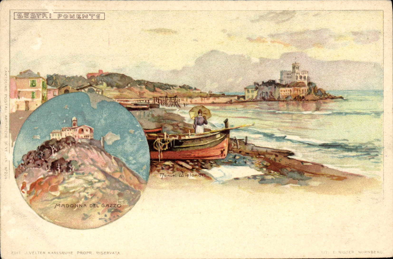 CPA Illustrateur Sestri Ponente