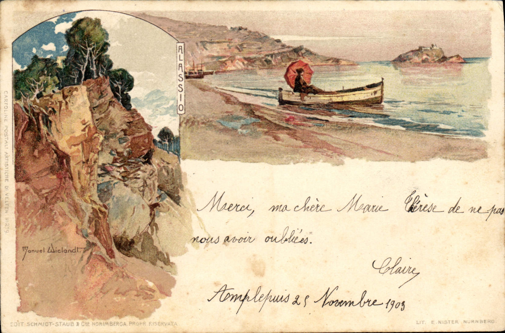 CPA Illustrateur Alassio