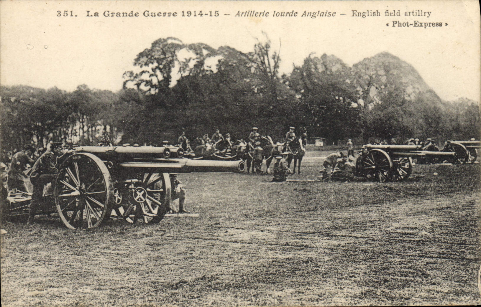 VINTAGE POSTCARD Militaria English Heavy artillery
