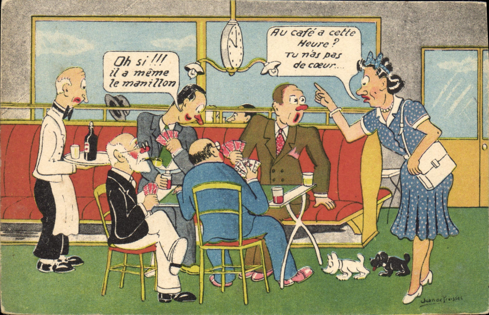 VINTAGE POSTCARD Fantasy Illustrator Jean de Preissac