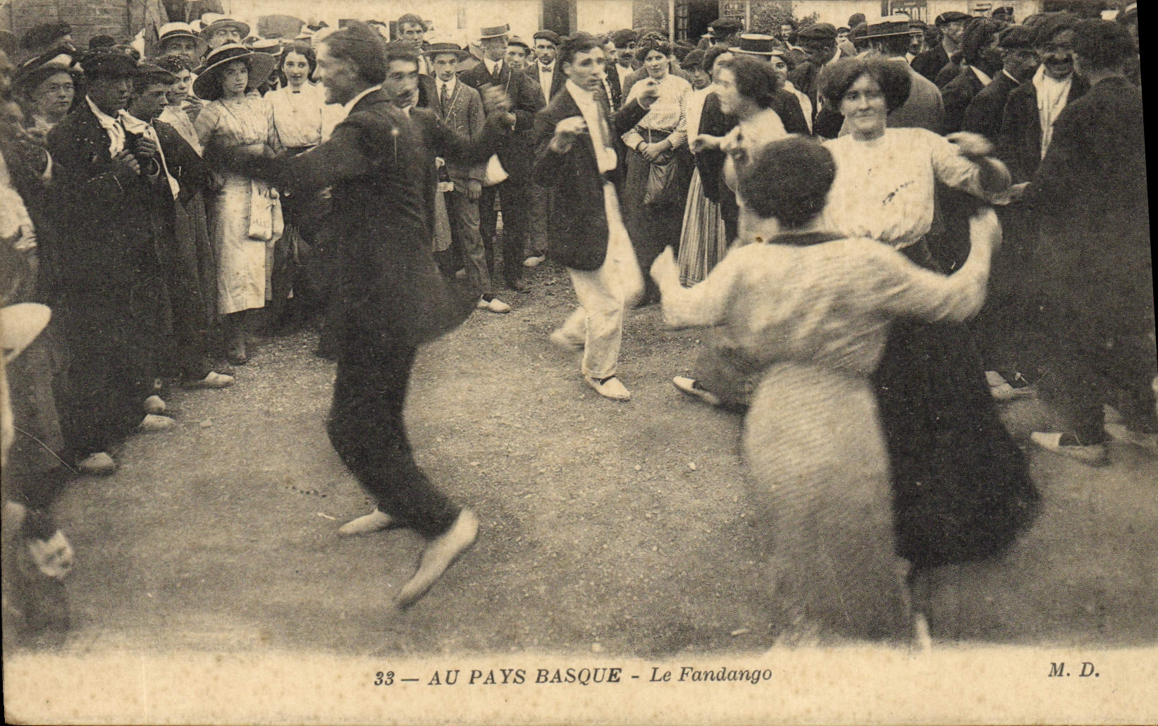 VINTAGE POSTCARD Folklore In the Basque Country Fandango