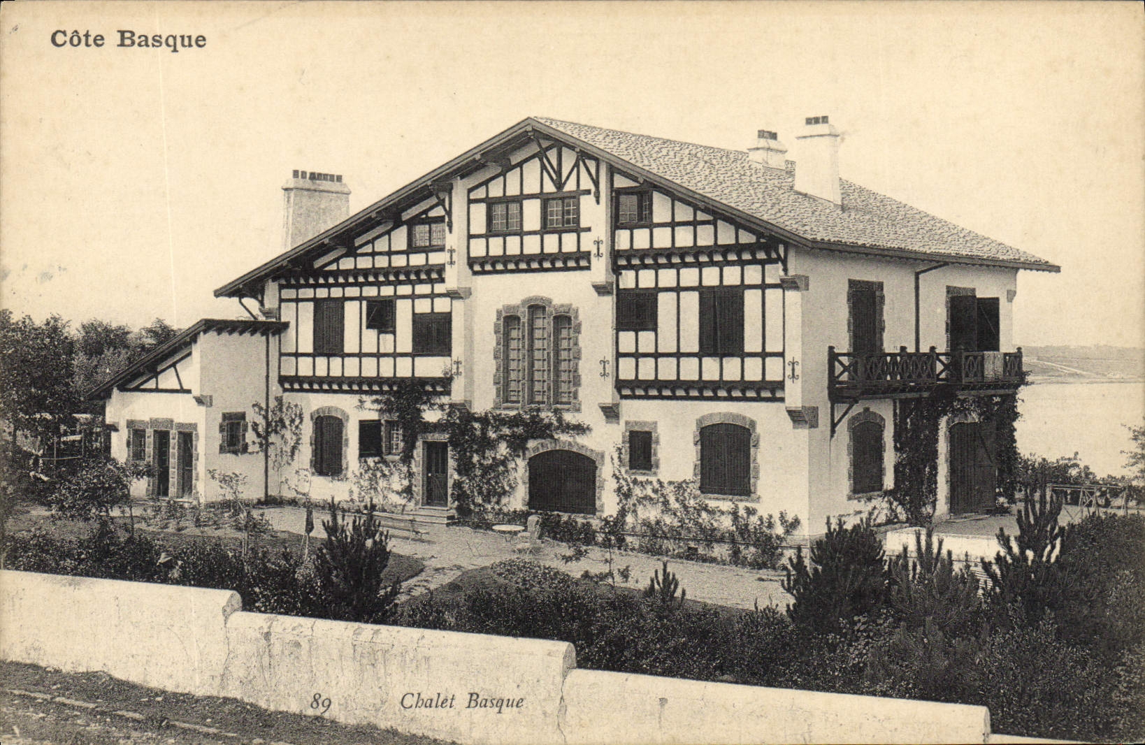 VINTAGE POSTCARD Basque Folklore Country cottage