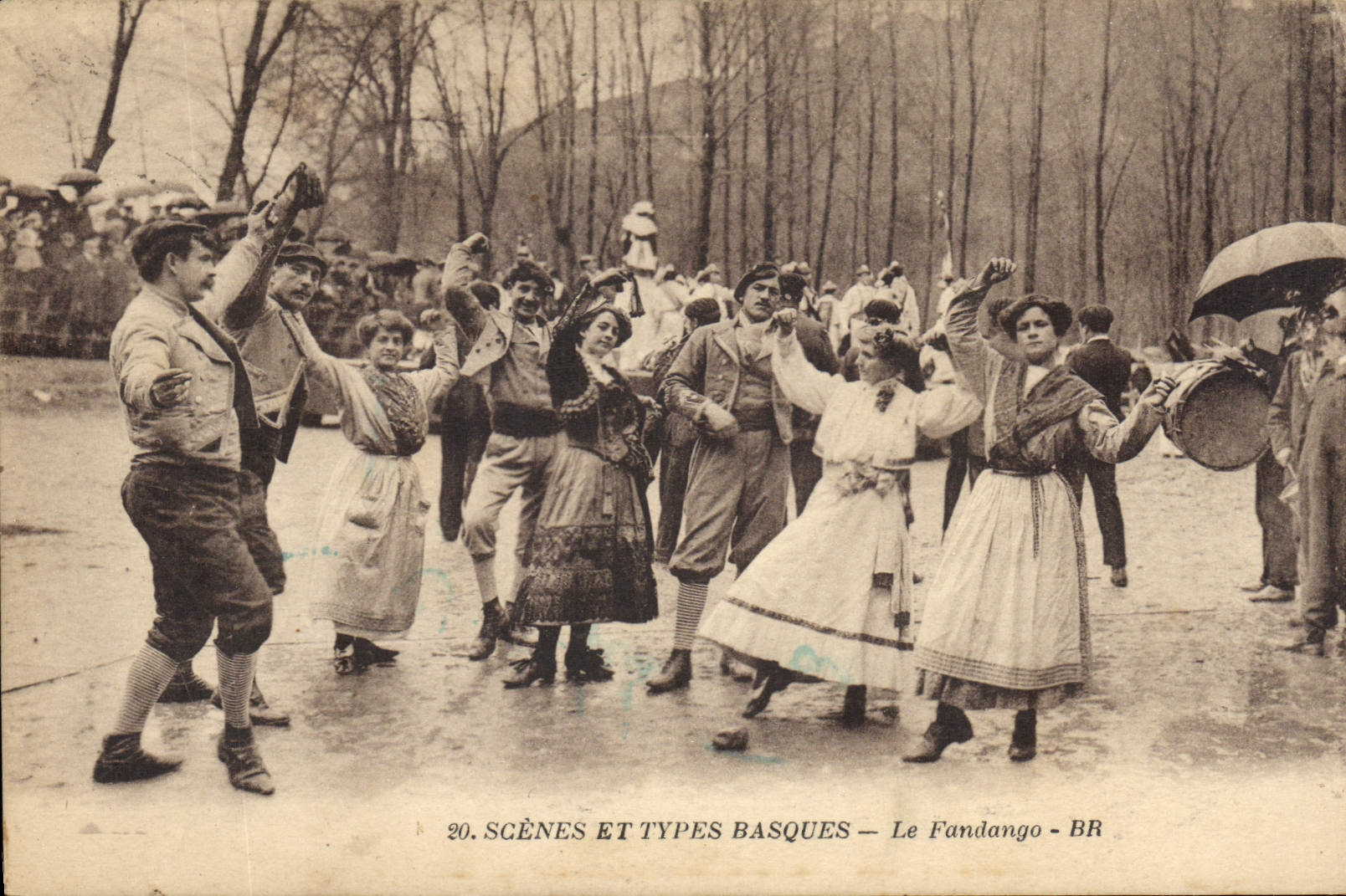 CPA Folklore Scenes et types basques Le Fandango