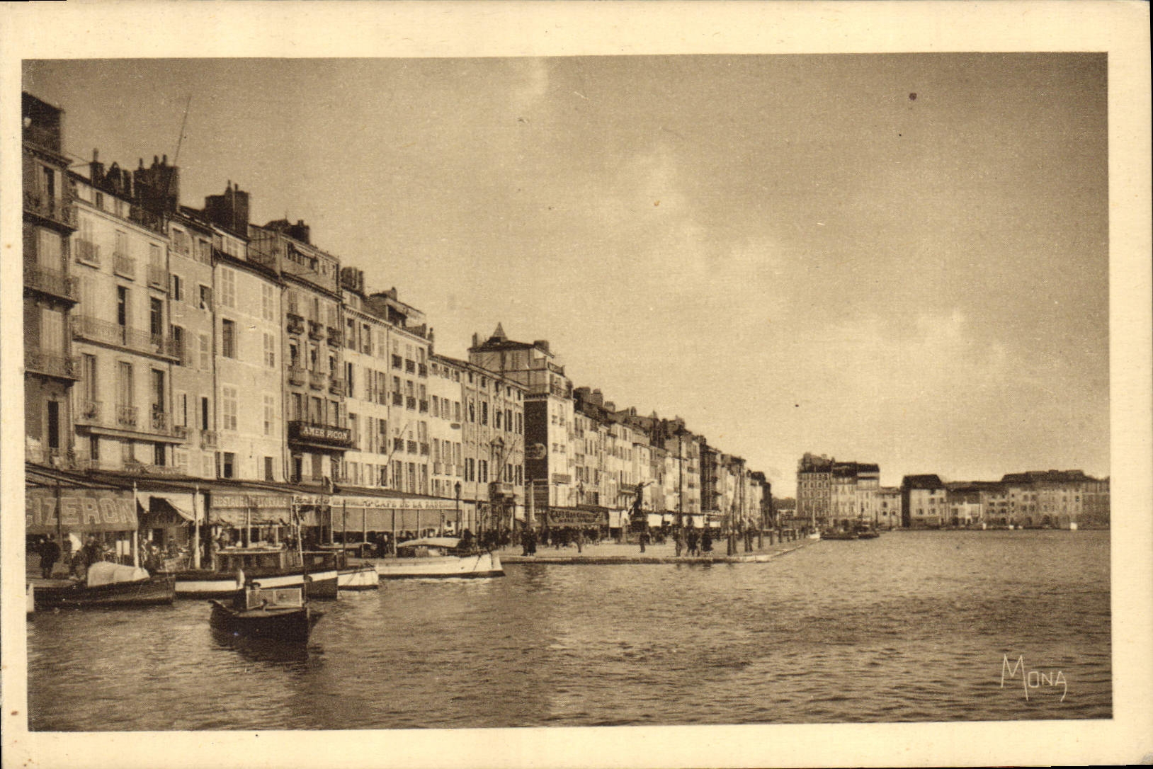 VINTAGE POSTCARD Toulon the old wet dock of Hneri IV and the Cronstadt quay