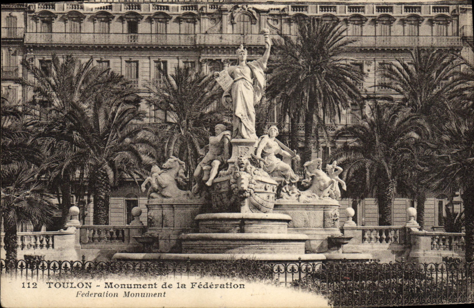 CPA Toulon Monument de la Federation 