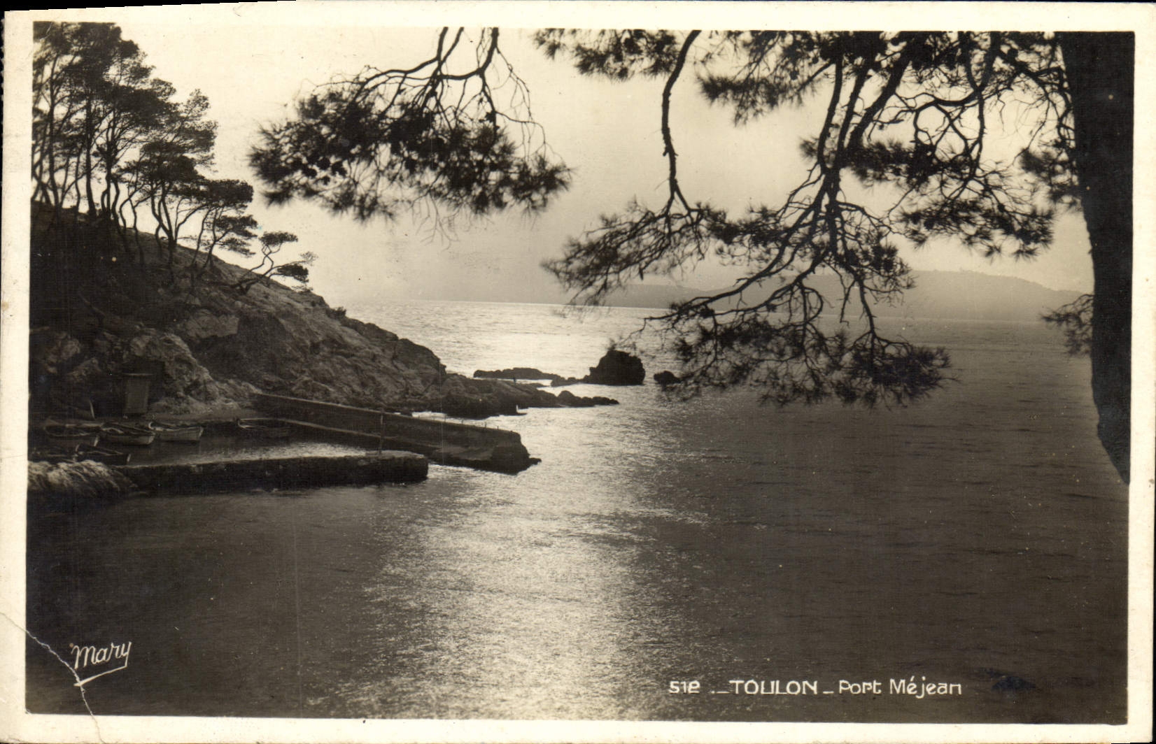 VINTAGE POSTCARD Toulon Mejean Port