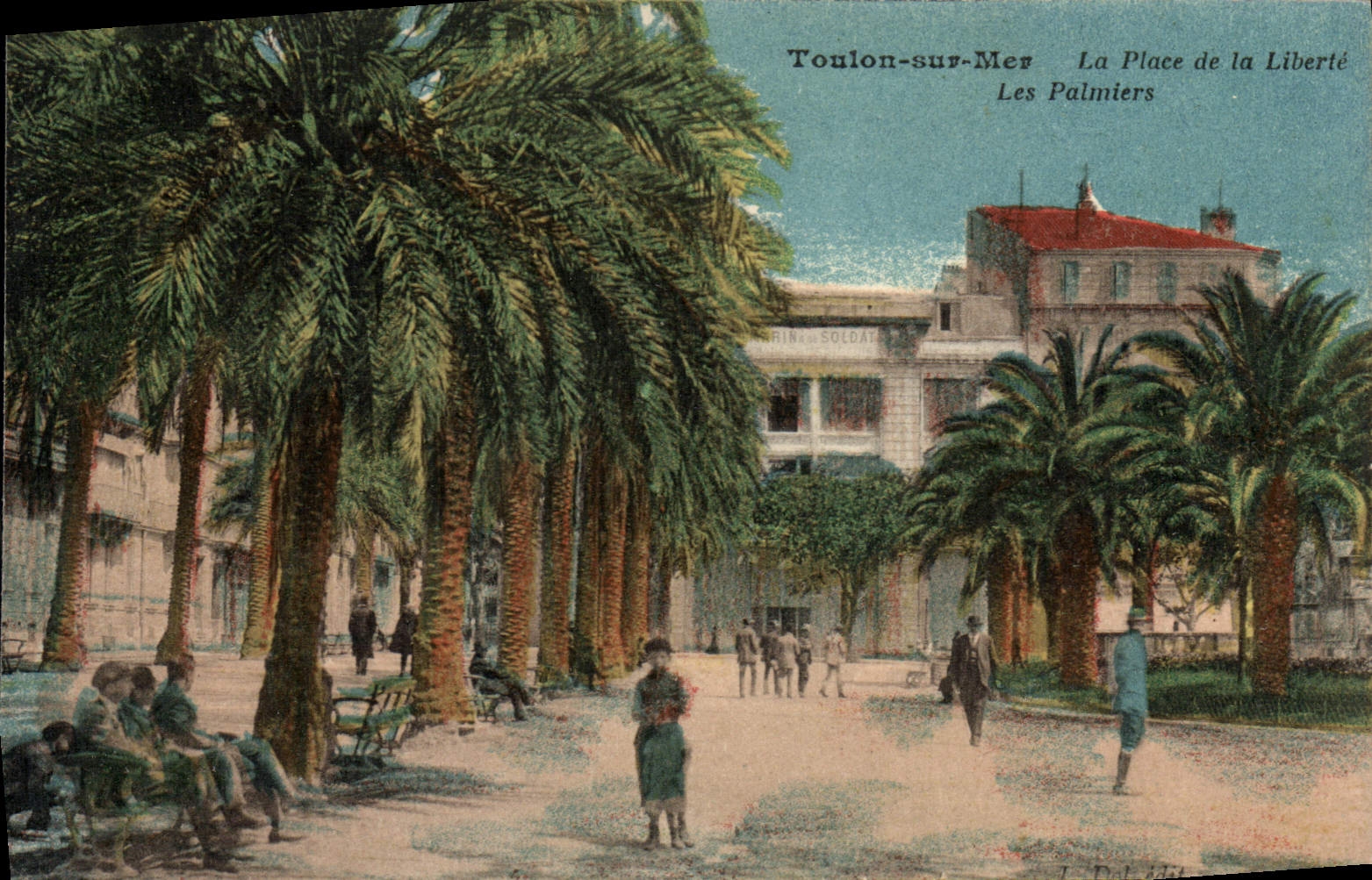 CPA Toulon sur Mer La place de la Liberte Les palmiers