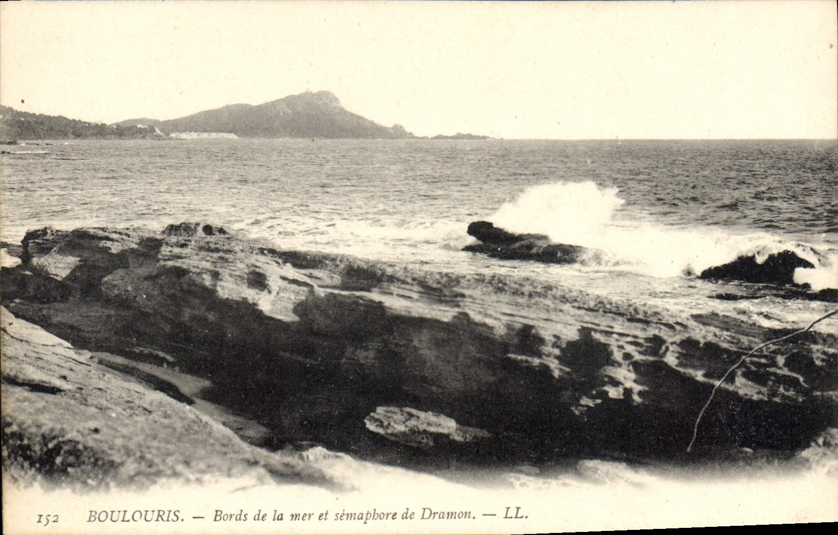 VINTAGE POSTCARD Boulouris Edges of the sea and semaphore of Dramon