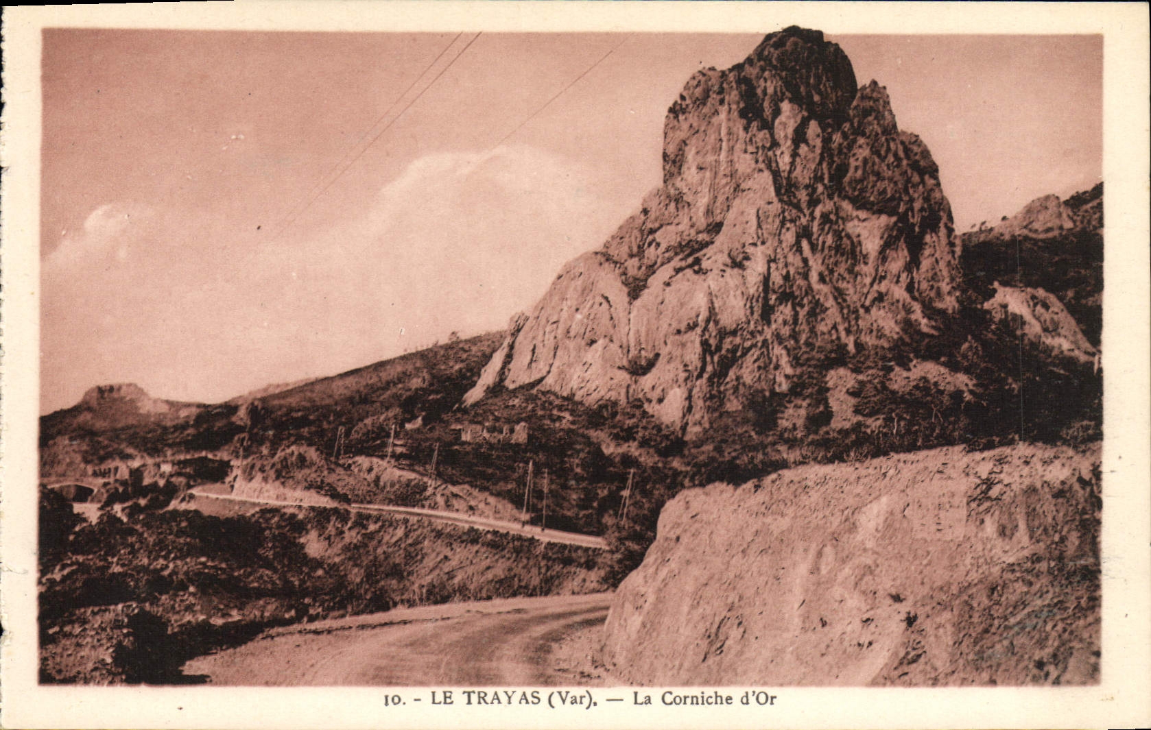 POSTAL Trayas de la VENDIMIA la cornisa del oro