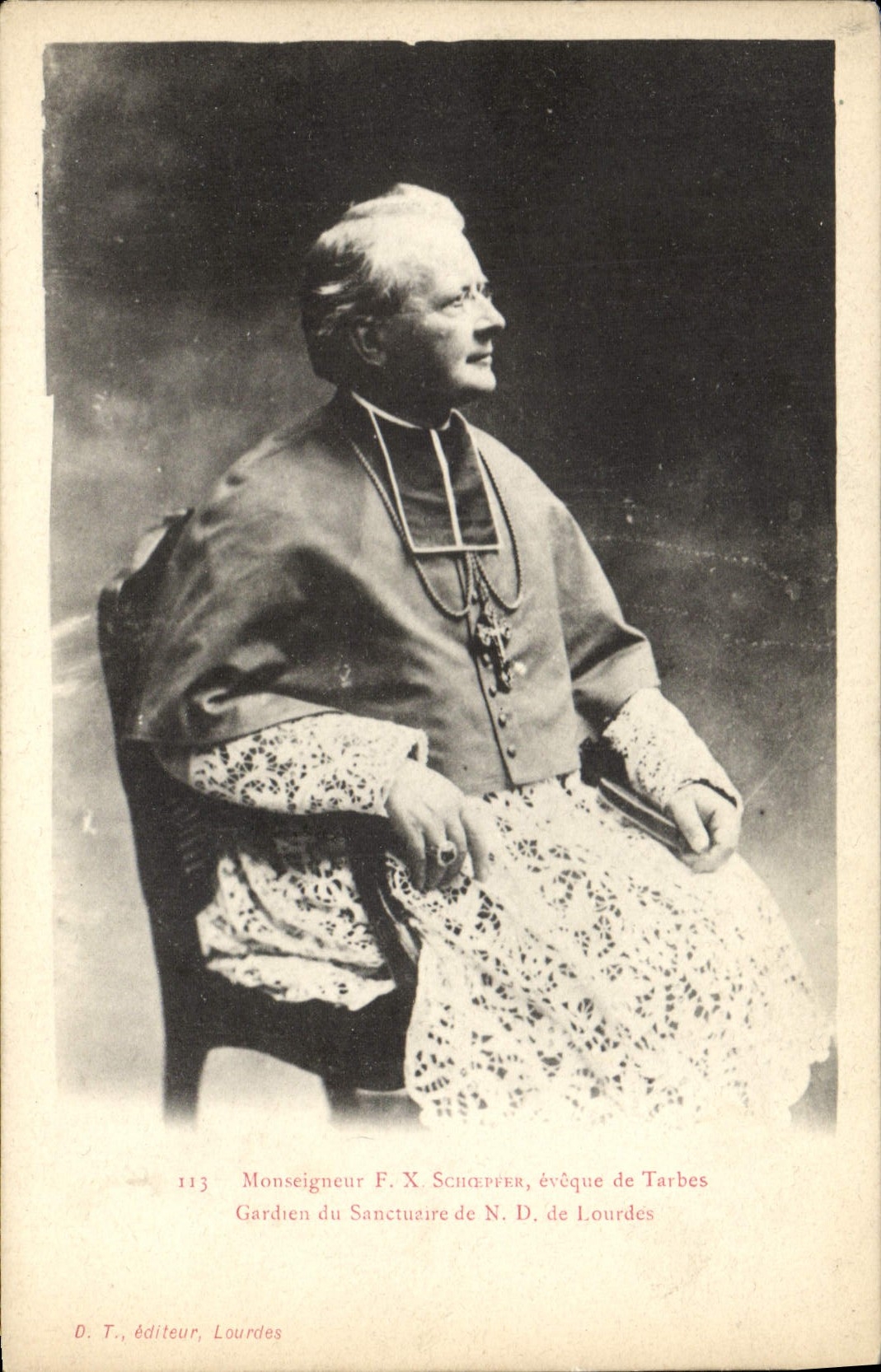 CPA Monseigneur Schoepfer eveque de Tarbes Gardien du sanctuaire de Nd de Lourdes