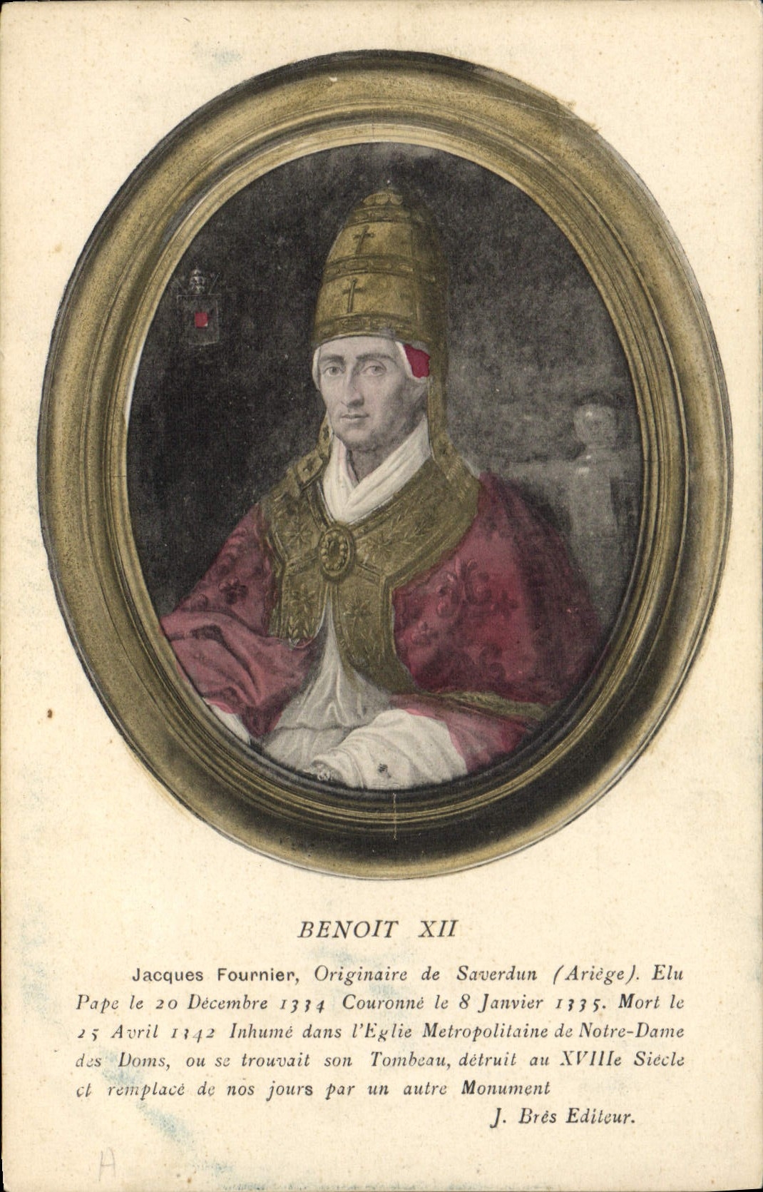 CPA Pape Benoit XII 
