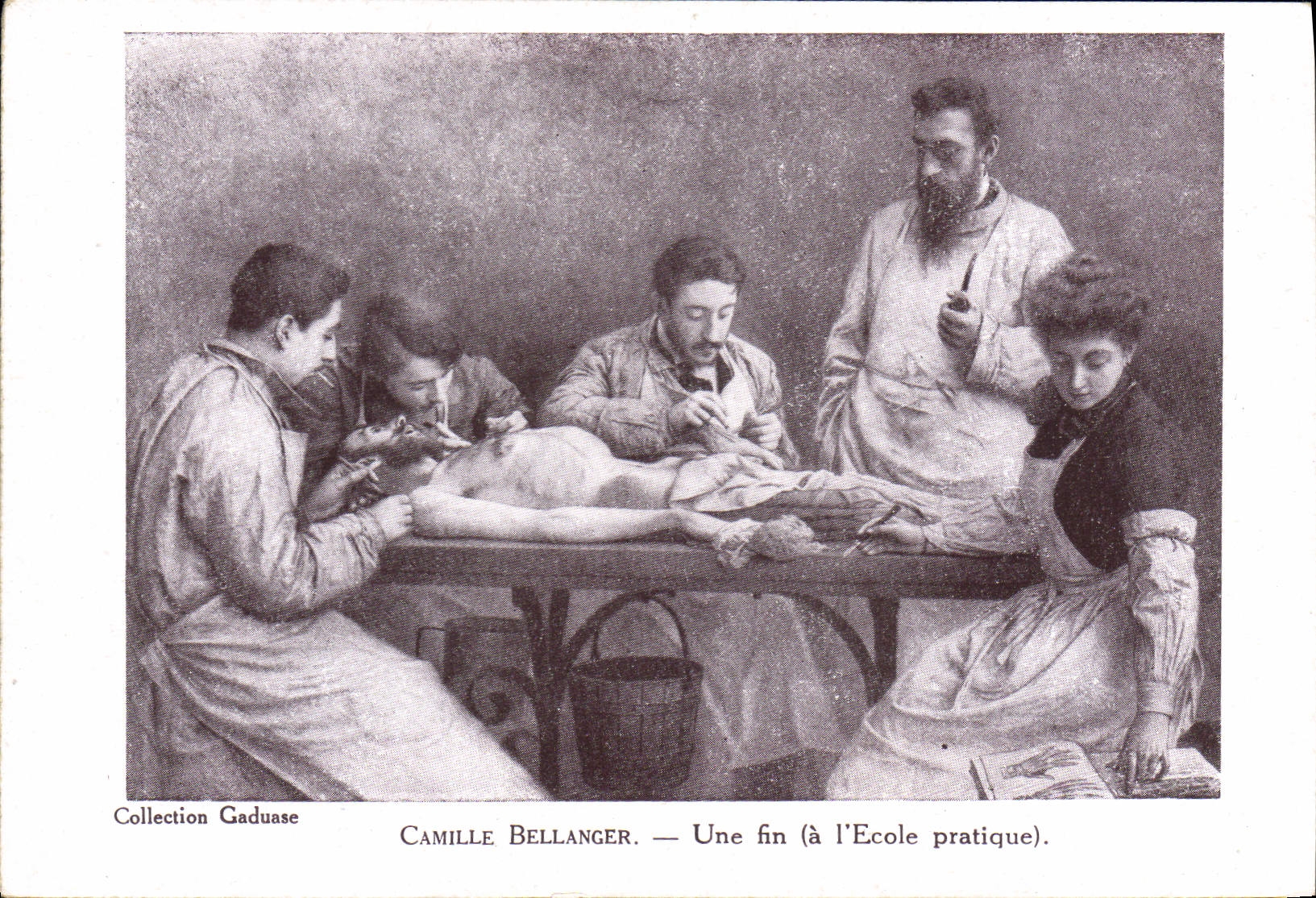 VINTAGE POSTCARD Camille Bellanger an end at the practical school