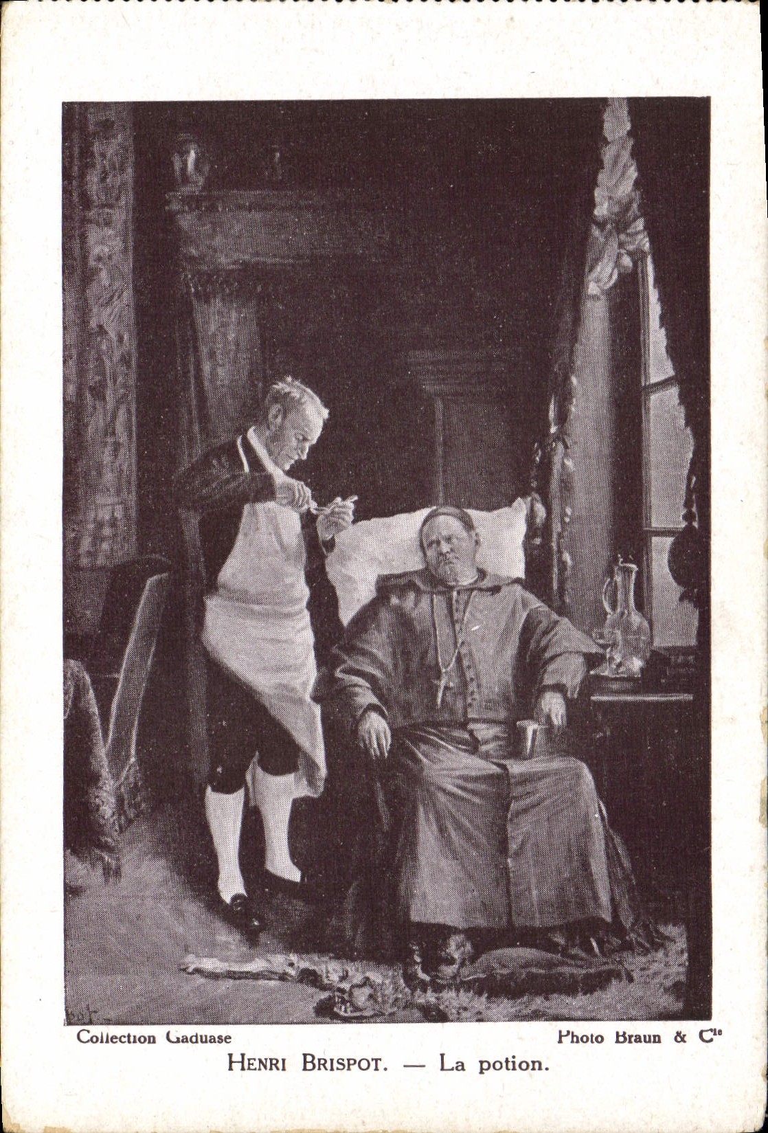 VINTAGE POSTCARD Henri Brispot the potion