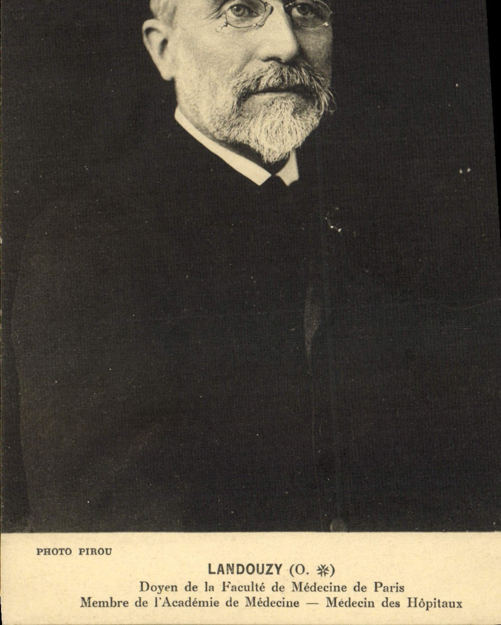 Mayor de Landouzy de la POSTAL de la VENDIMIA de la universidad médica del miembro de París de la academia de doctor de la medicina de los hospitales