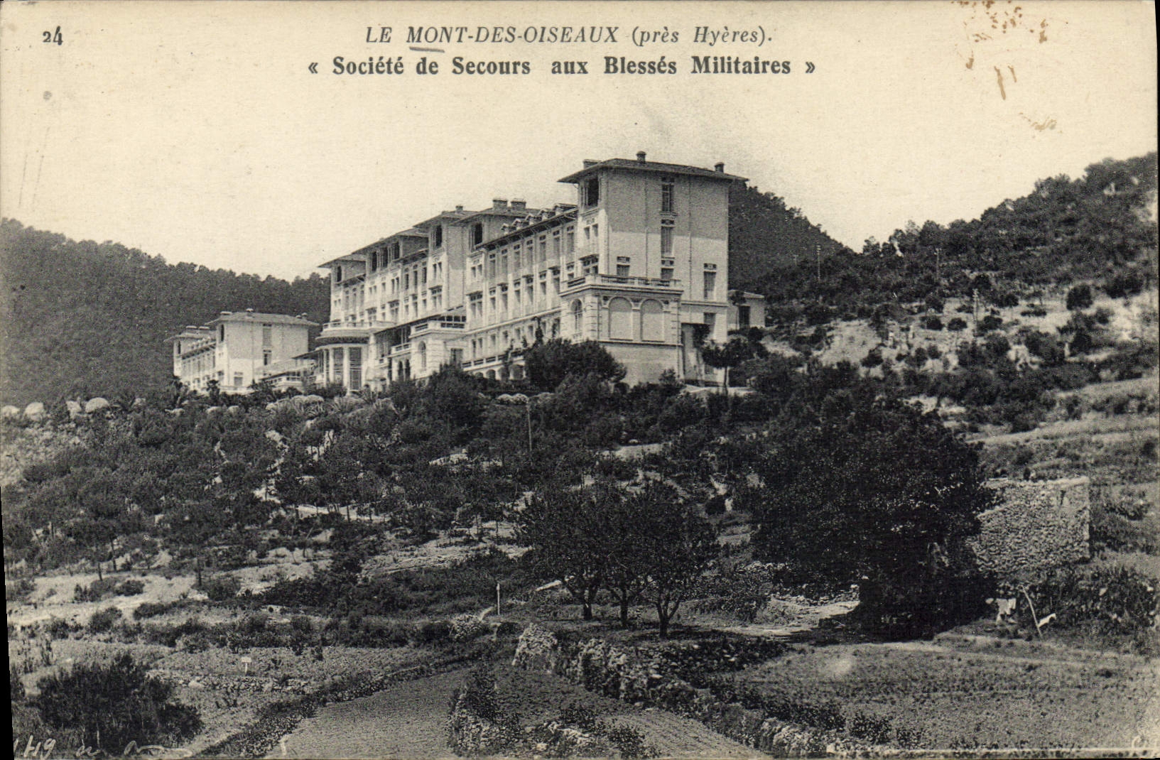 VINTAGE POSTCARD the Mount of the Birds Company of help with wound military