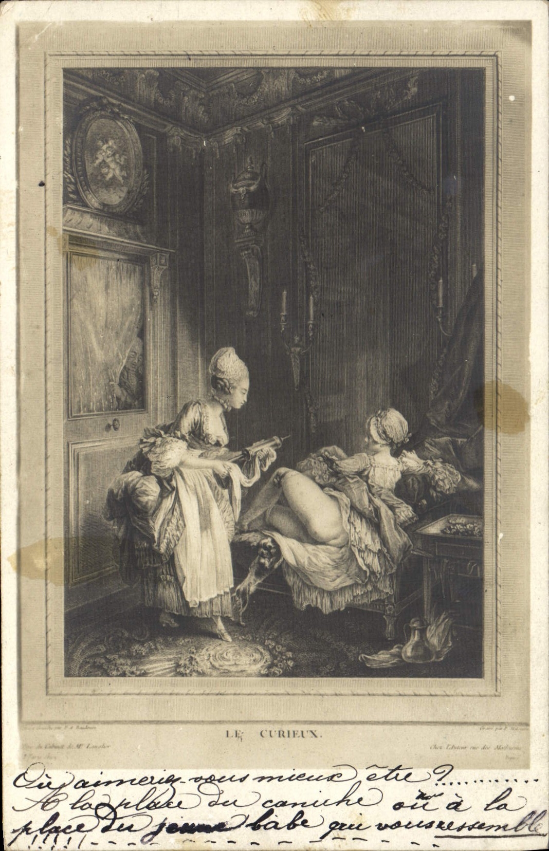 VINTAGE POSTCARD the curious one