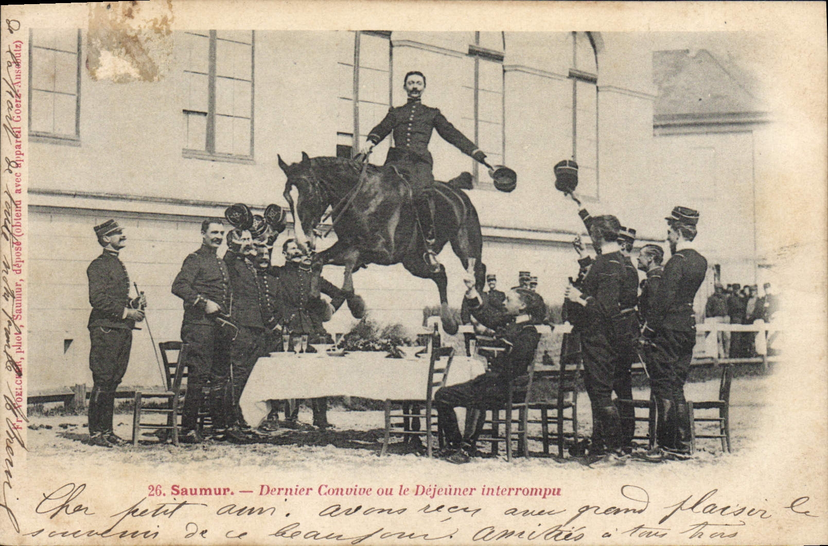 CPA Cheval Hippisme Saumur Dernier convive ou le dejeuner interrompu