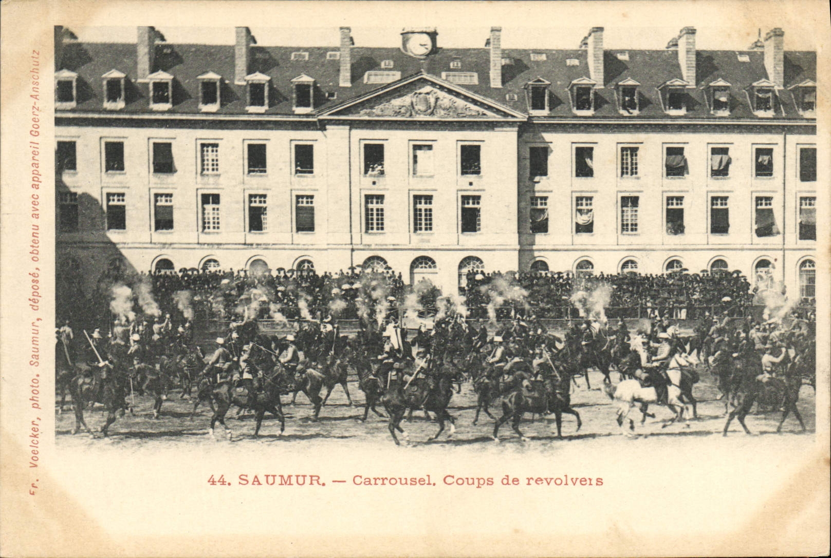 VINTAGE POSTCARD Horse Hippisme Saumur Carousel Blows of revolver