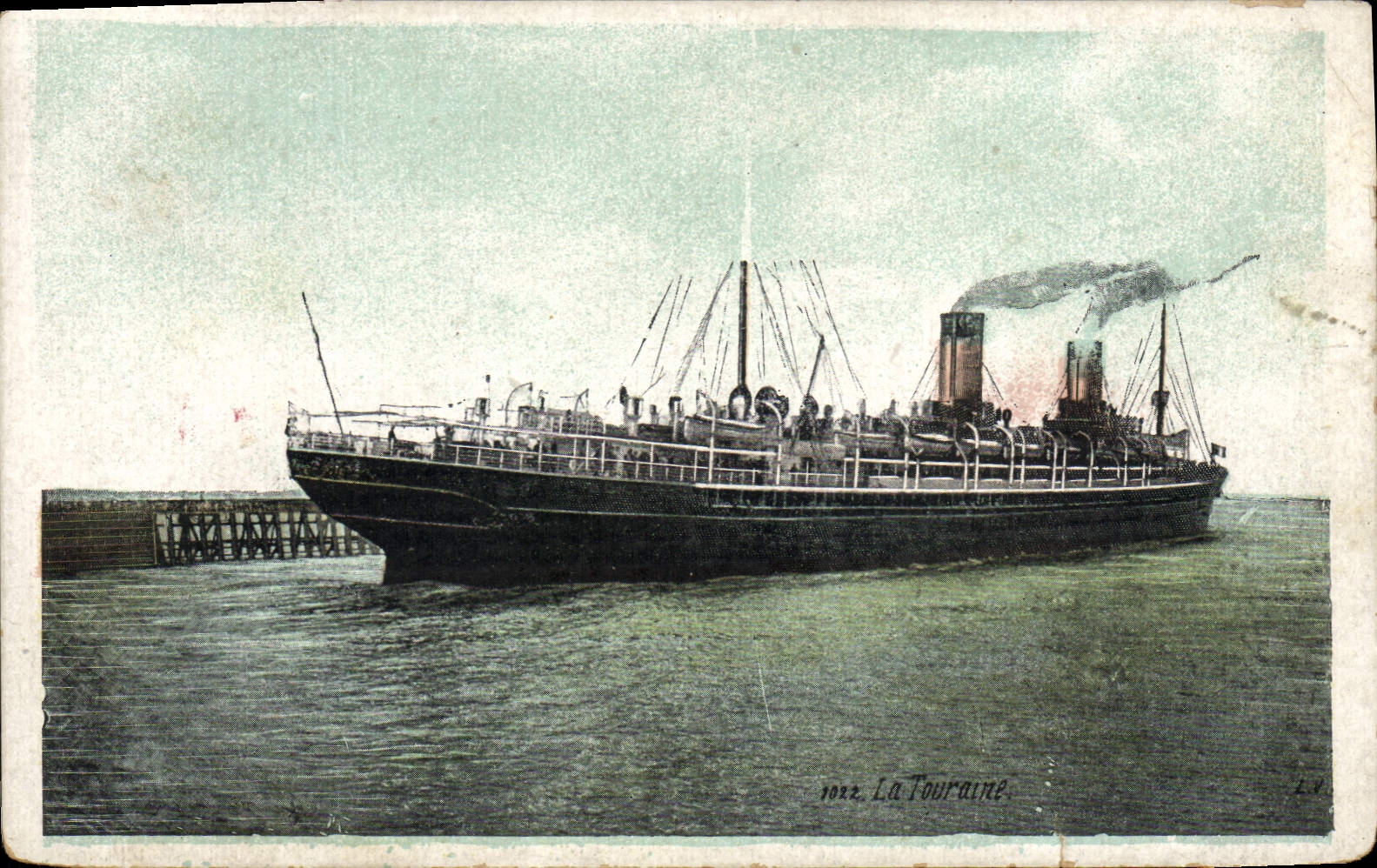 CPA Bateau Paquebot La Touraine