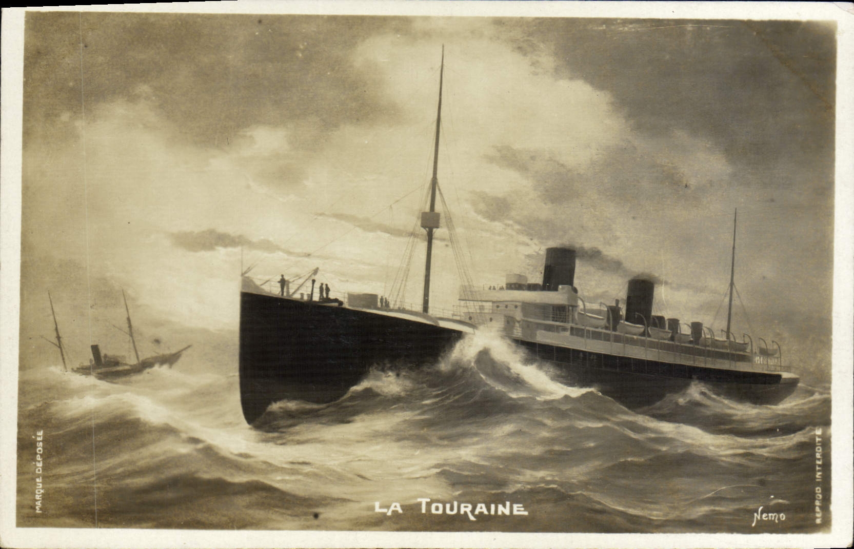 CPA Bateau Paquebot La Touraine 