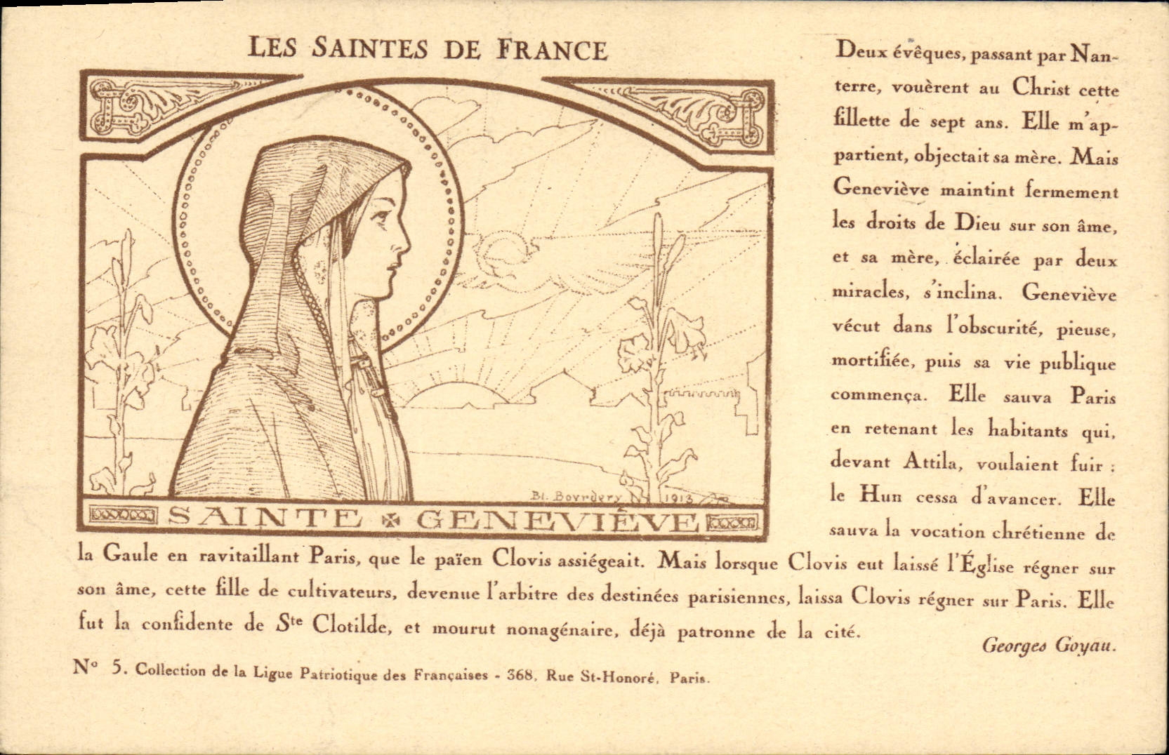 CPA Prenom Les saintes de France Sainte Genevieve
