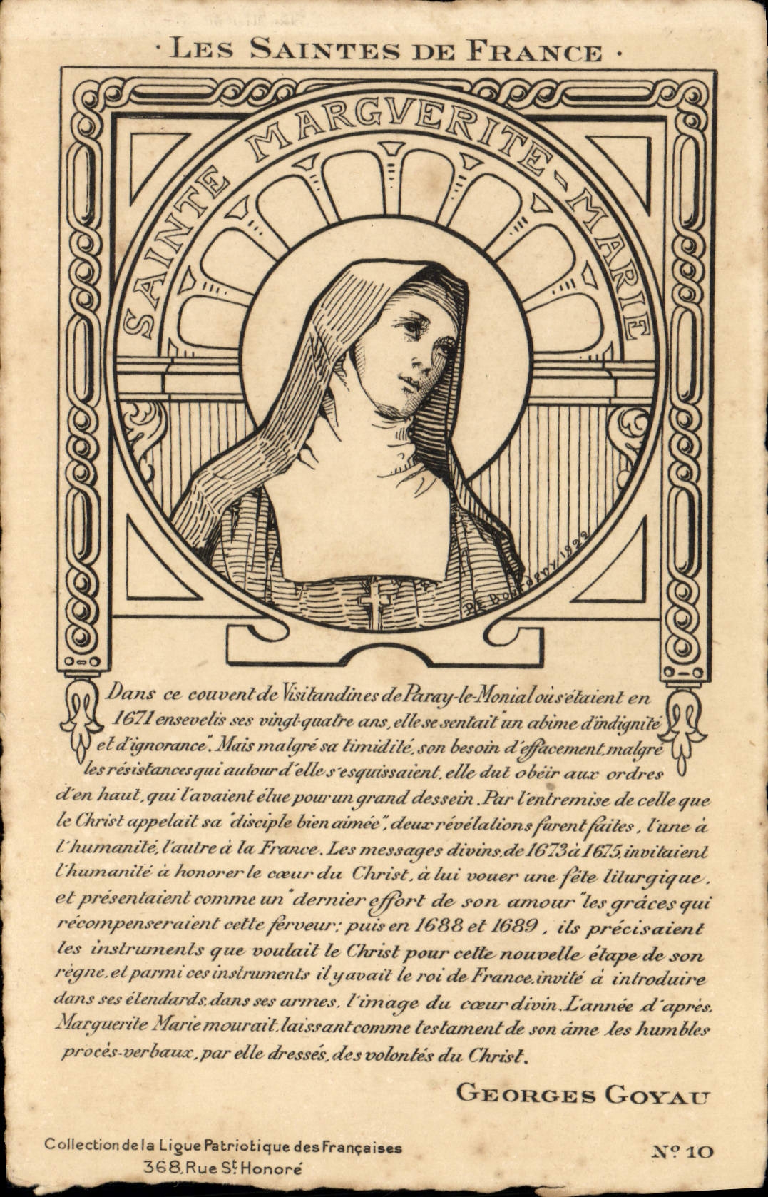 CPA Prenom Les saintes de France Sainte Marguerite-Marie