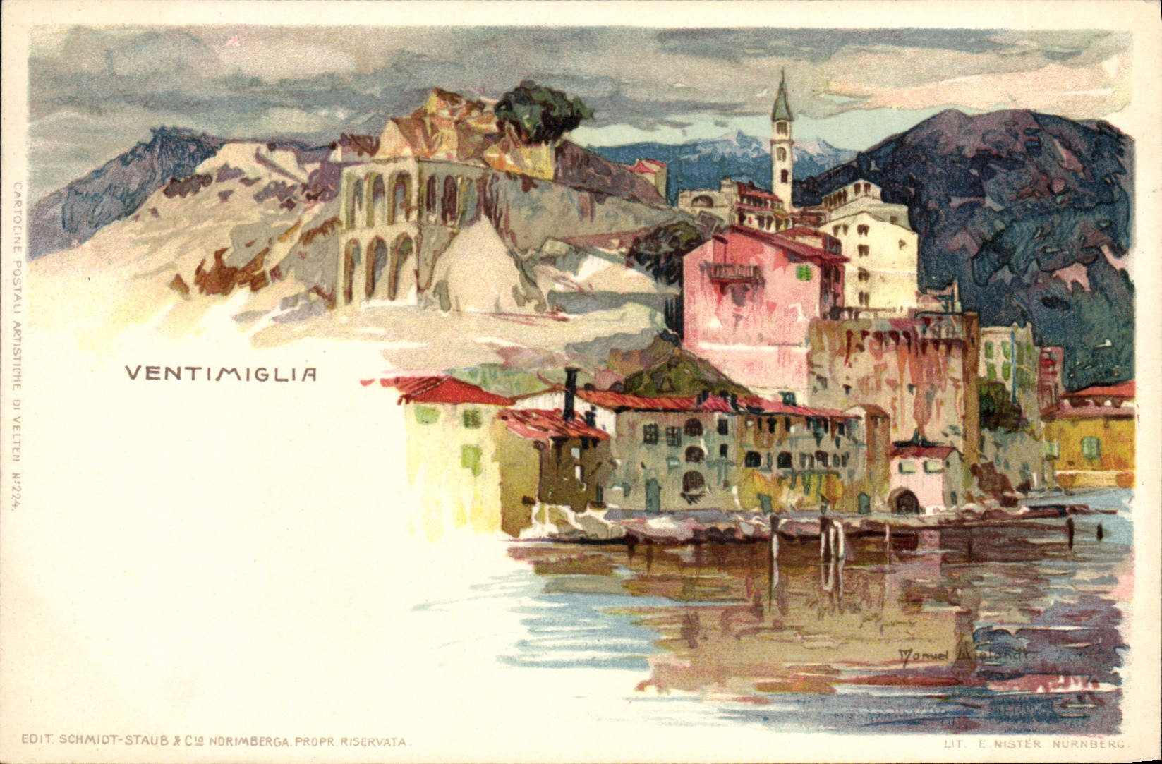 CPA Italie Illustrateur Ventimiglia