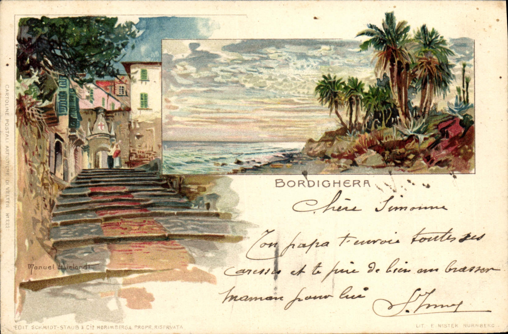 CPA Italie Illustrateur Bordighera