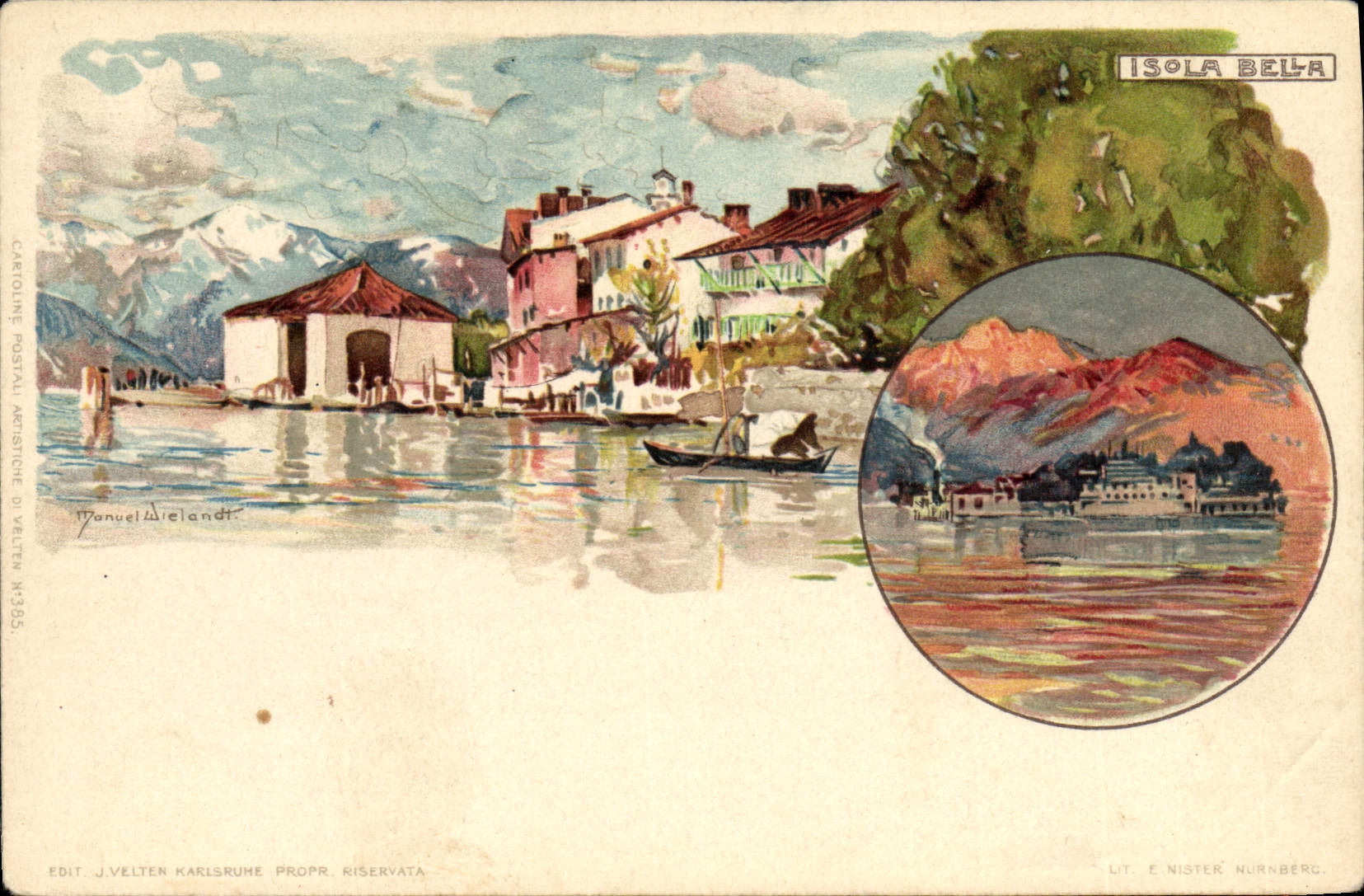 CPA Italie Illustrateur Isola Bella