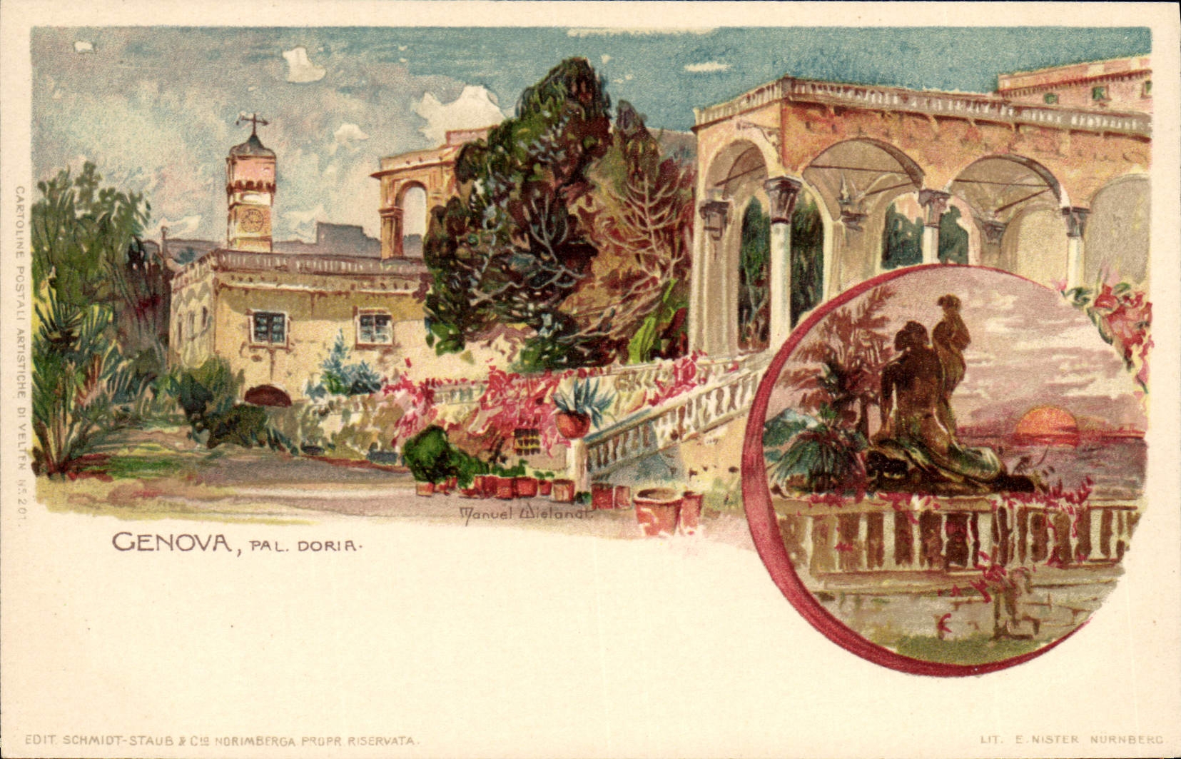 CPA Italie Illustrateur Genova Pal Doria