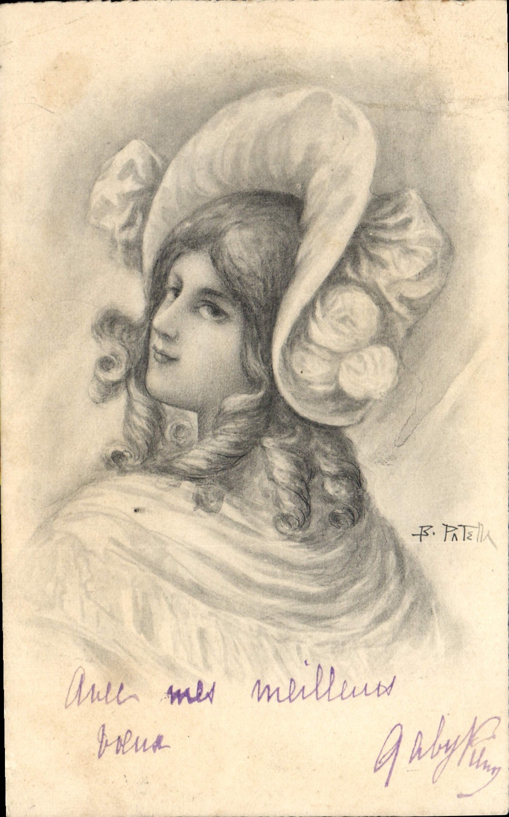 CPA Fantaisie Illustrateur Femme Patella