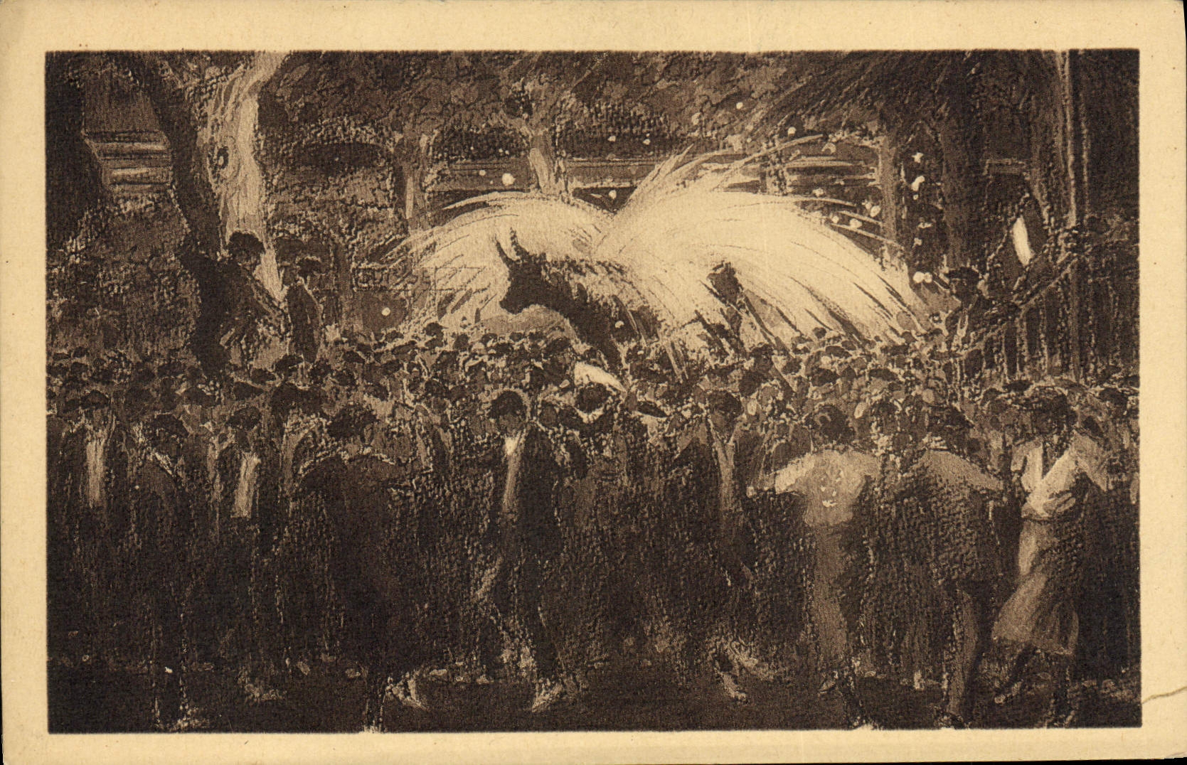 CPA Folklore Saint Jean de Luz Le Toro de Fuego Rejouissance locale Baudichon 