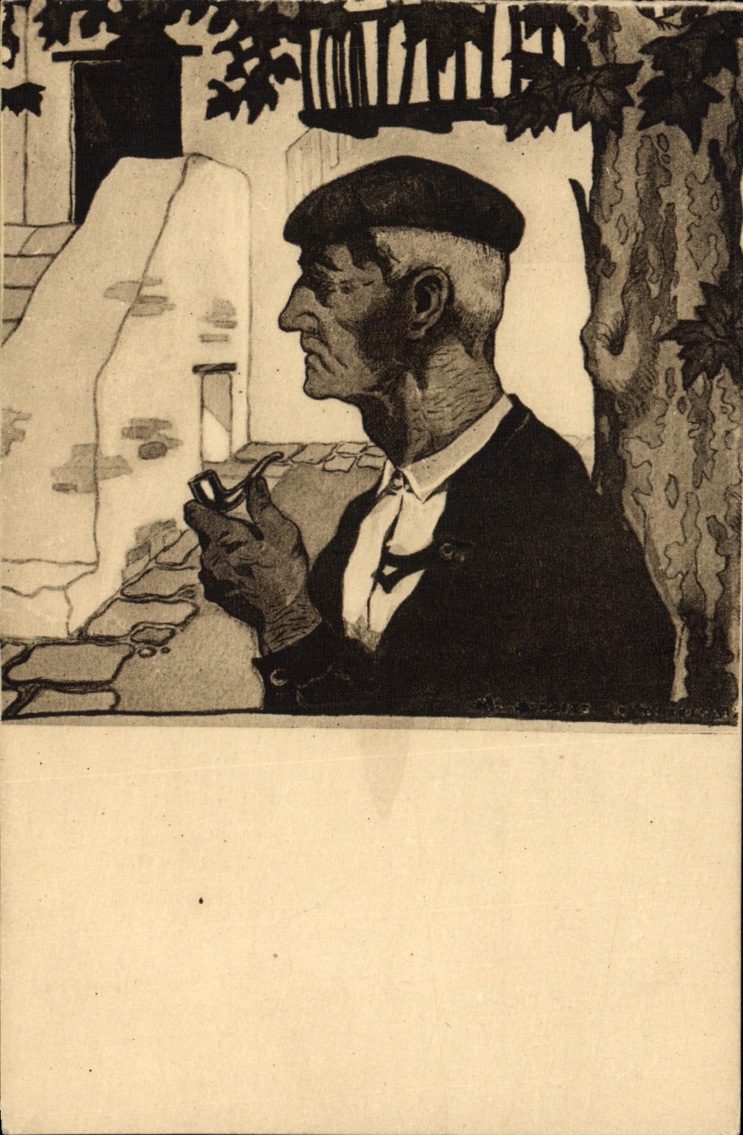 CPA Folklore Pays basque Vieux basque