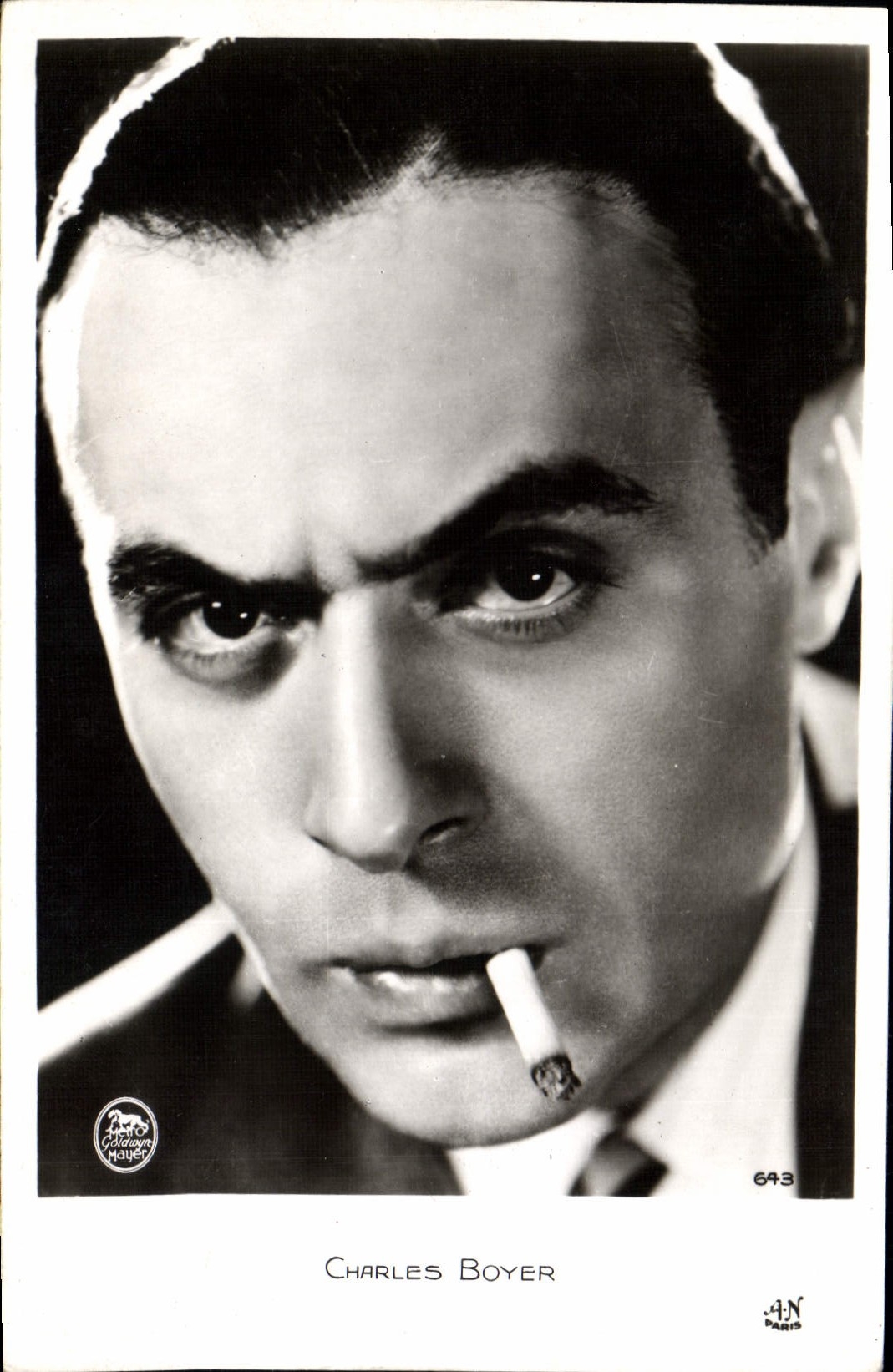 CPM Cinema Charles Boyer Cigarette Tabac