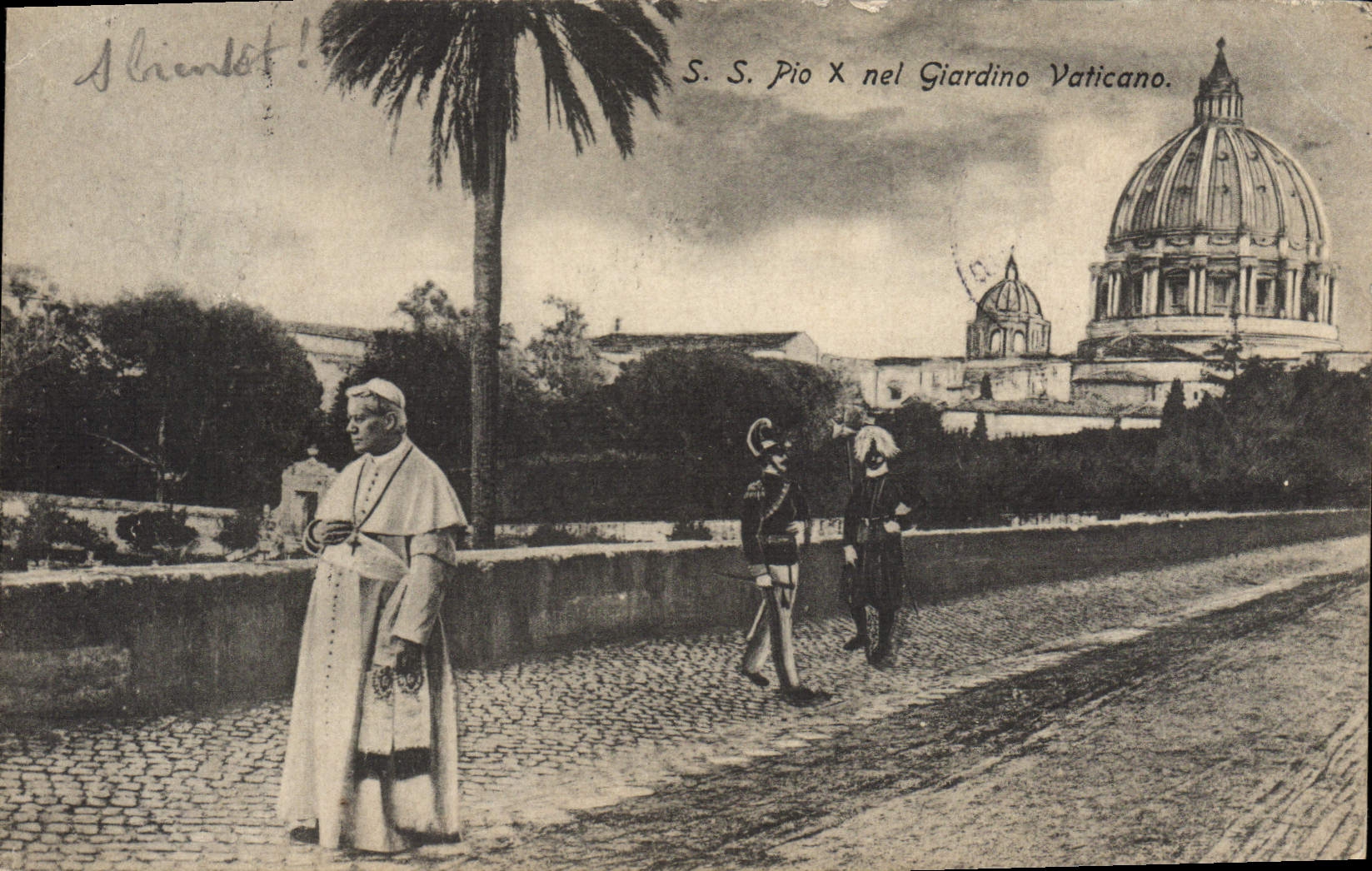 CPA Pape SS Pio X nel Giardino Vaticano