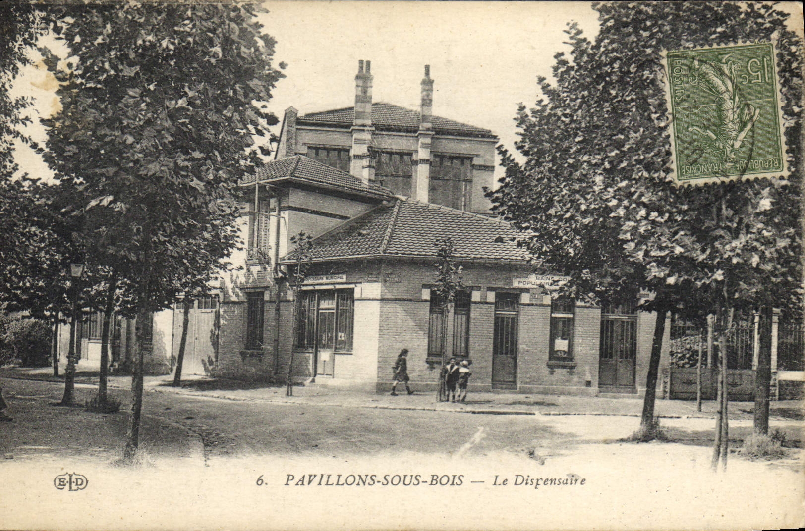 VINTAGE POSTCARD Houses under Wood the dispensary