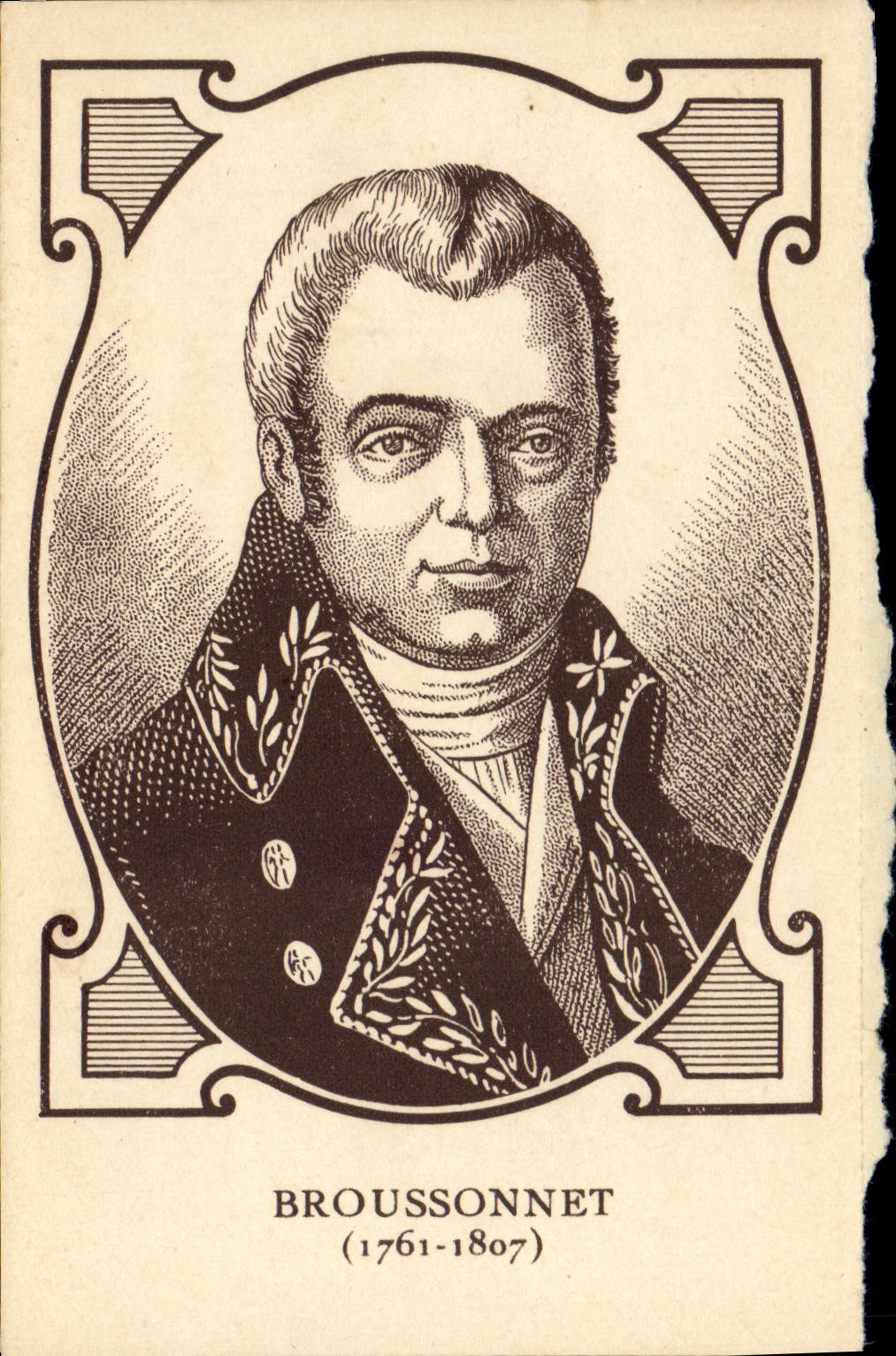 POSTAL Broussonnet de la VENDIMIA 1761 1807 páginas de Suresnes de la calle de Substantia de los laboratorios