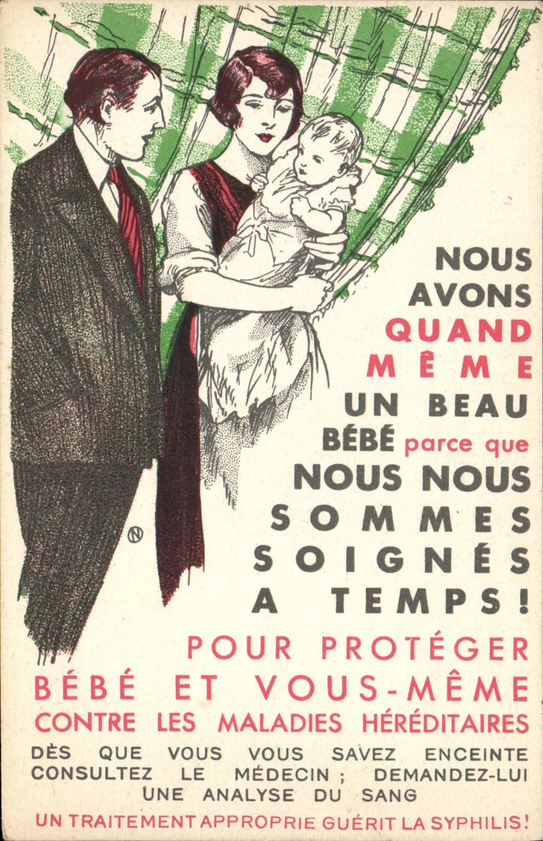 VINTAGE POSTCARD Child Baby Syphilis