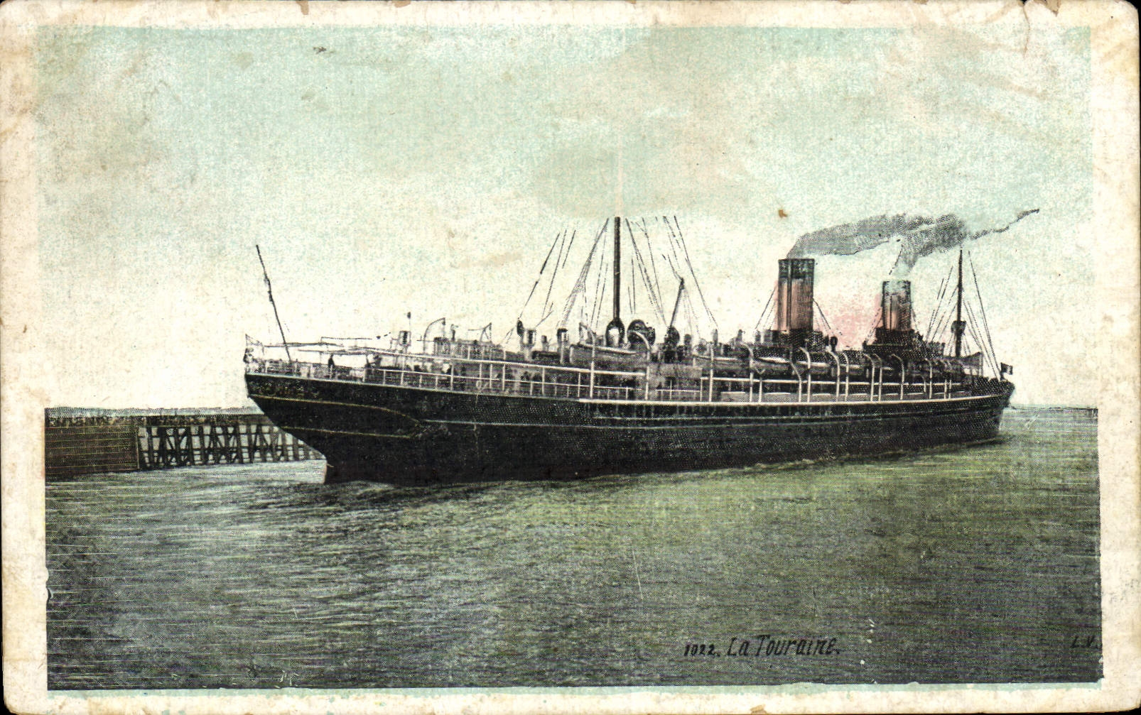 CPA Bateau Paquebot La Touraine