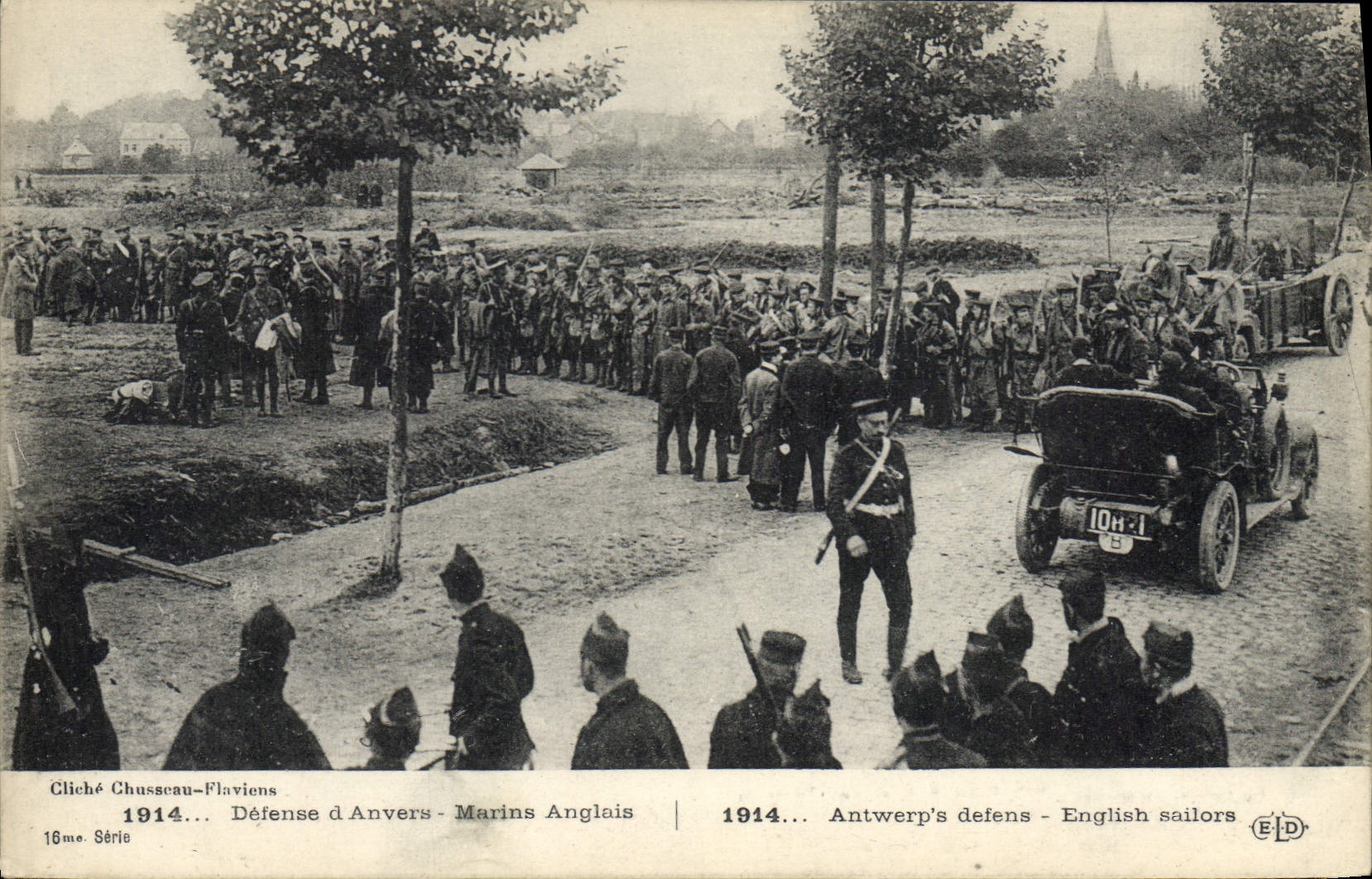 VINTAGE POSTCARD Militaria Defense of Antwerp English Sailors