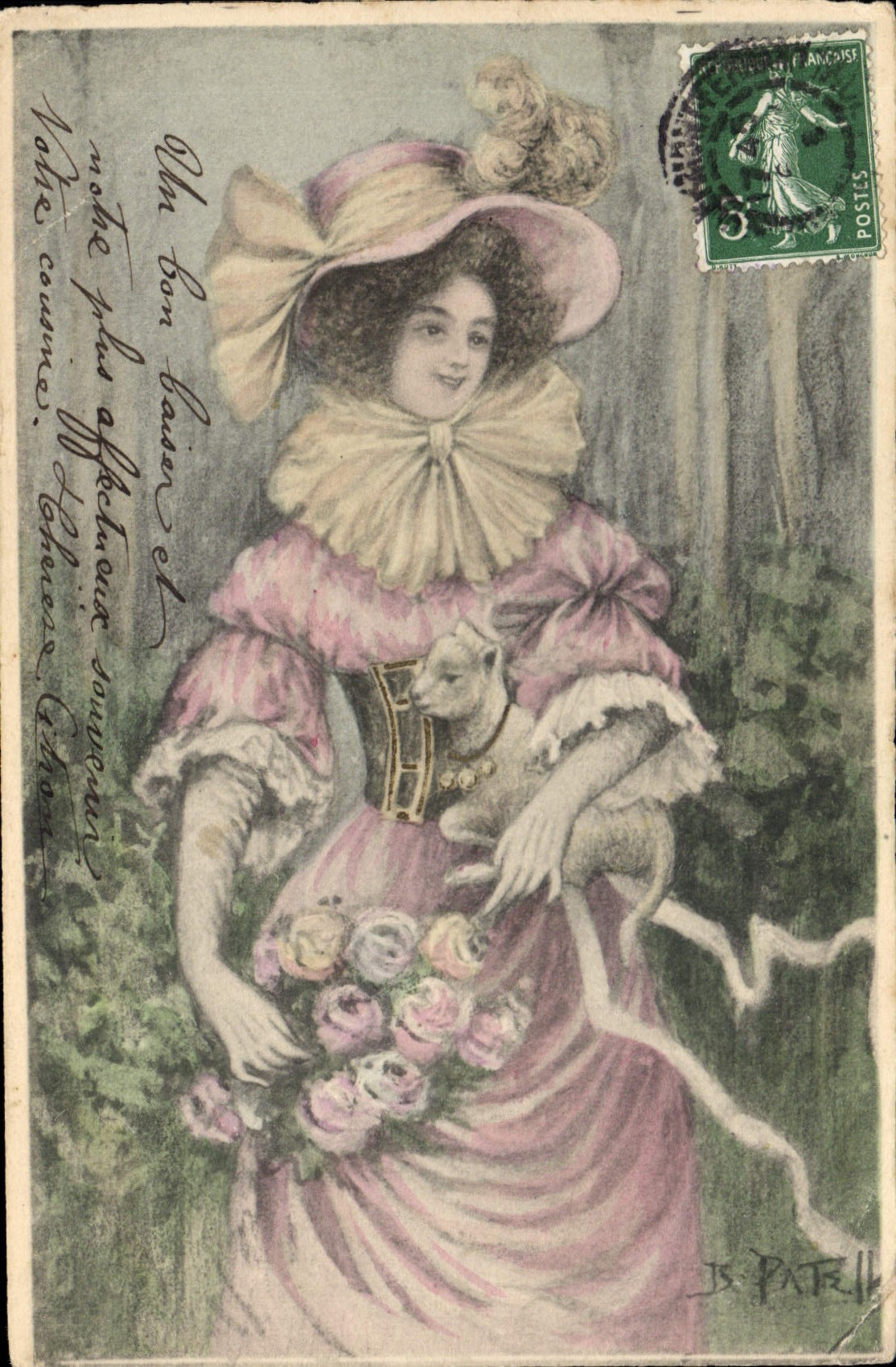 CPA Fantaisie Illustrateur Femme