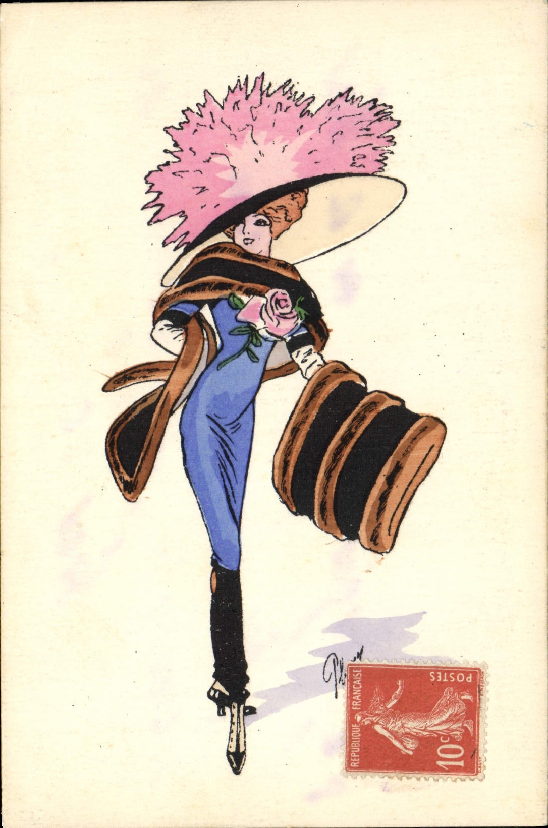 CPA Fantaisie Illustrateur Femme