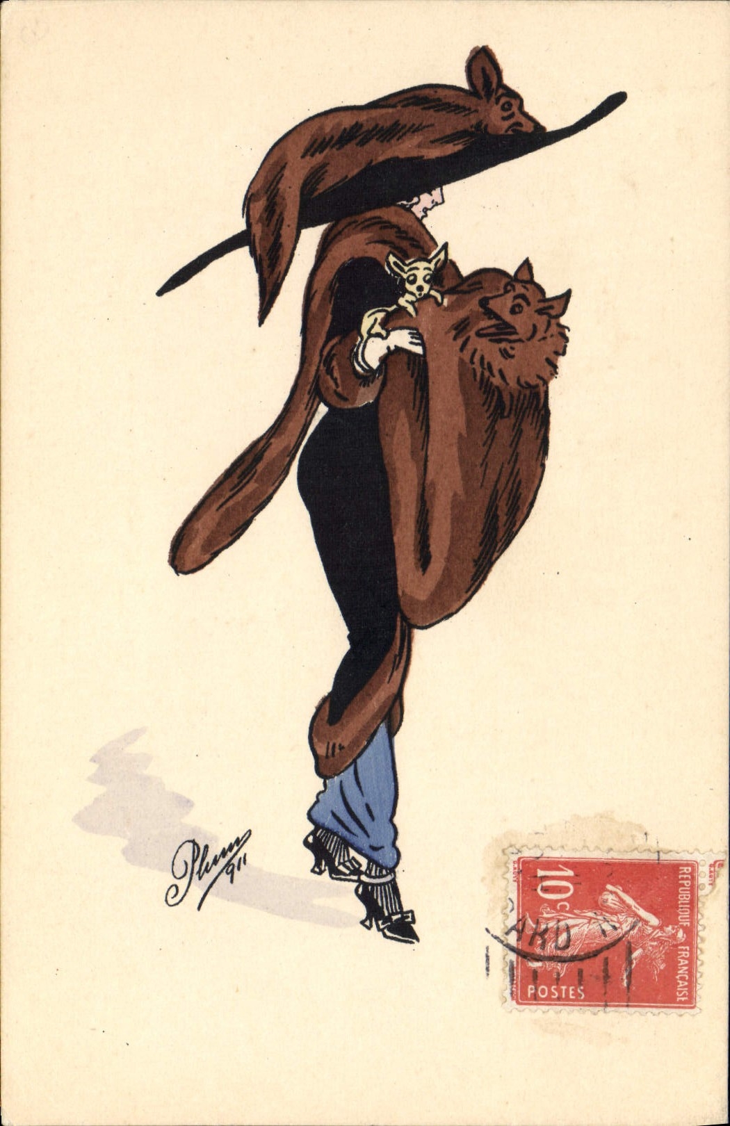 CPA Fantaisie Illustrateur Femme