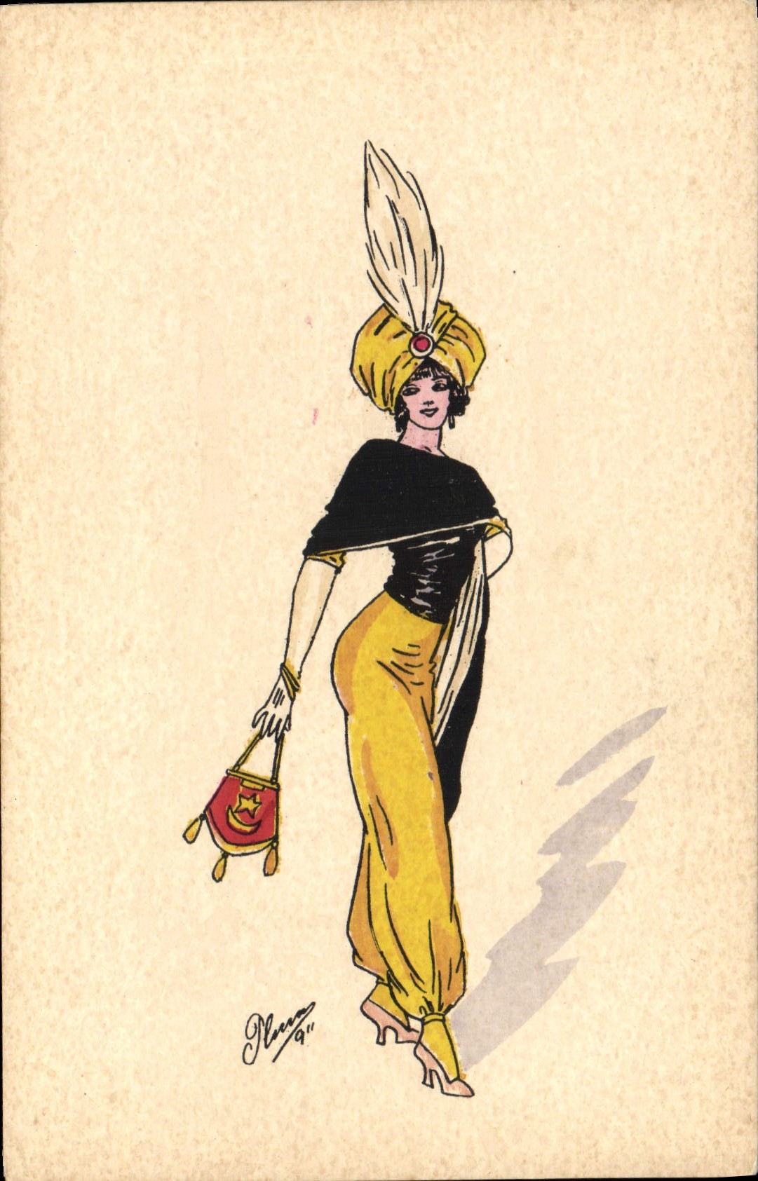 CPA Fantaisie Illustrateur Femme