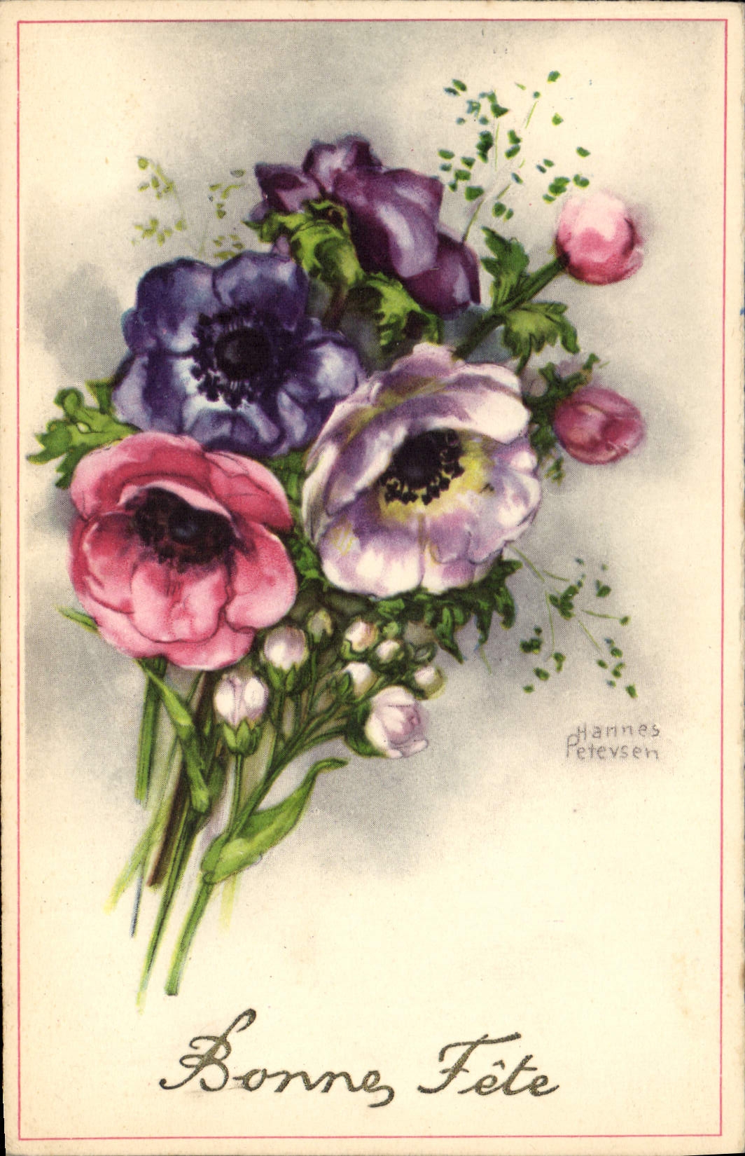 CPA Fantaisie Illustrateur Fleurs