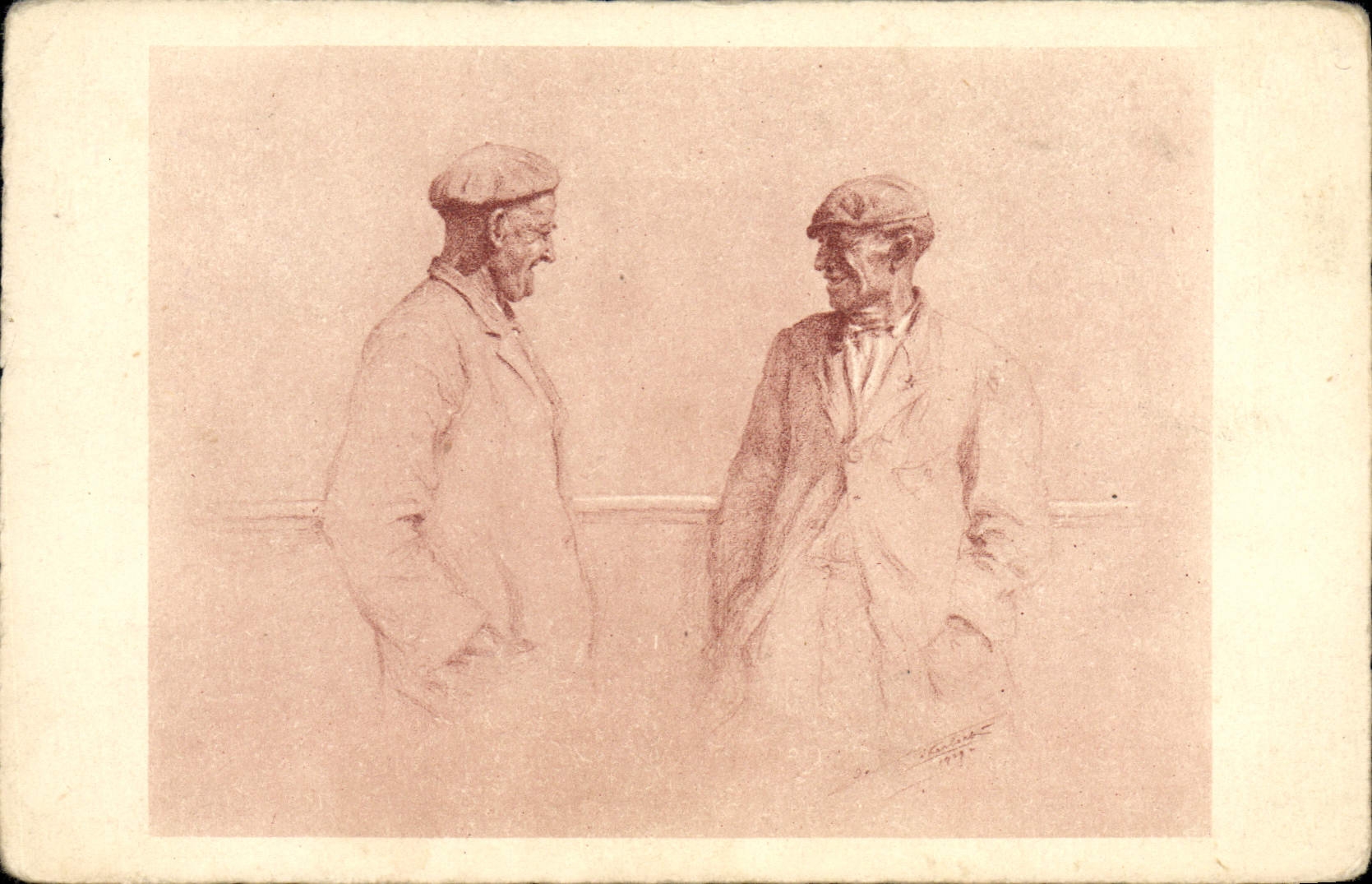 CPA Folklore types basques