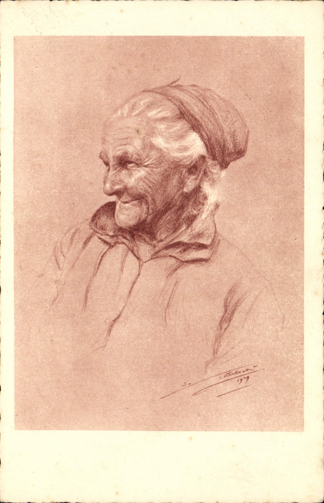 CPA Folklore Tetes basques Femme